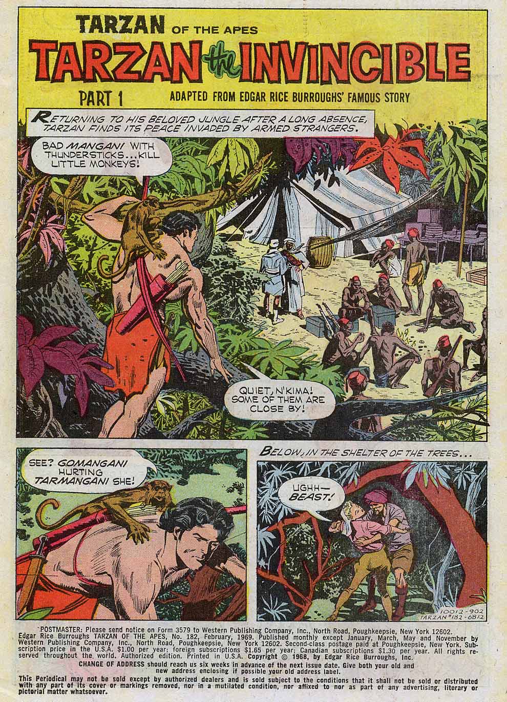 Read online Tarzan (1962) comic -  Issue #182 - 3