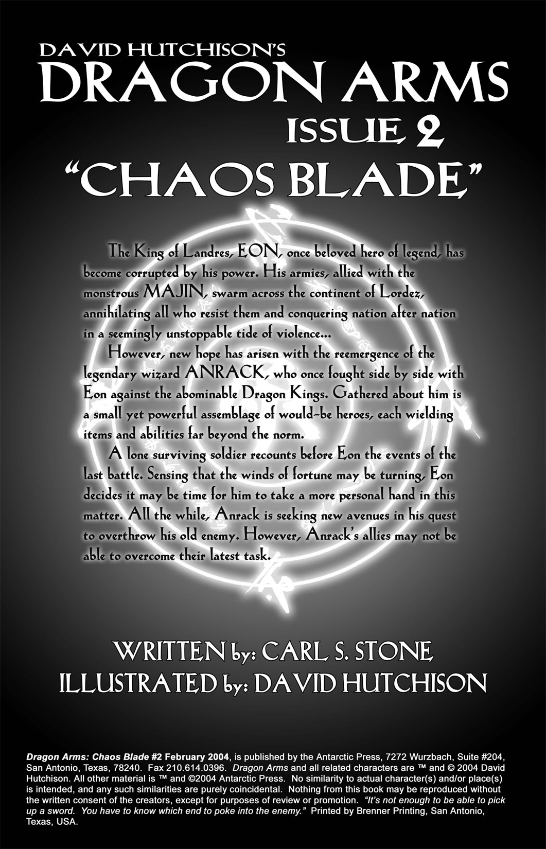 Read online Dragon Arms: Chaos Blade comic -  Issue #2 - 2