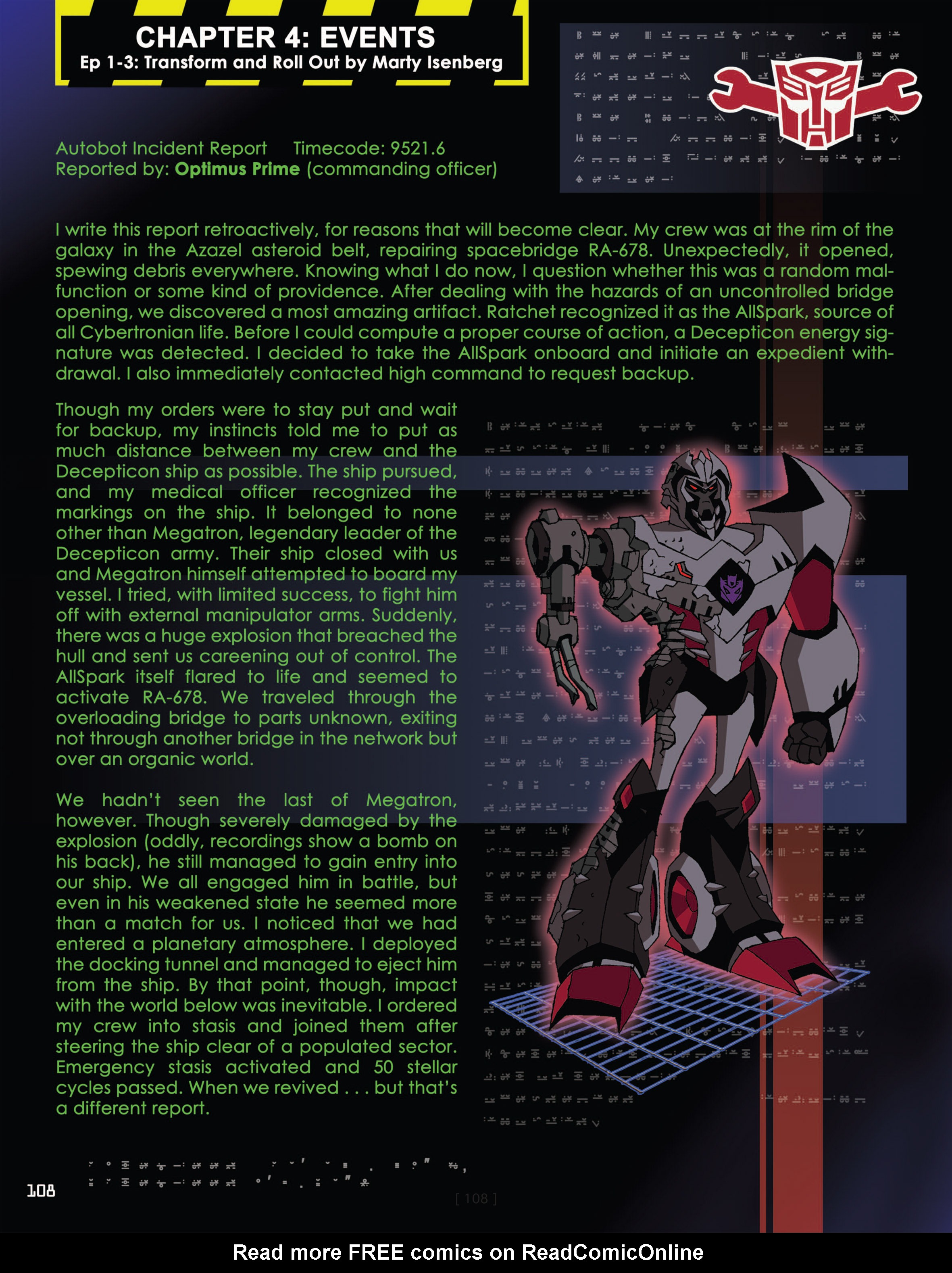Read online Transformers Animated: The Allspark Almanac comic -  Issue # TPB 1 - 109