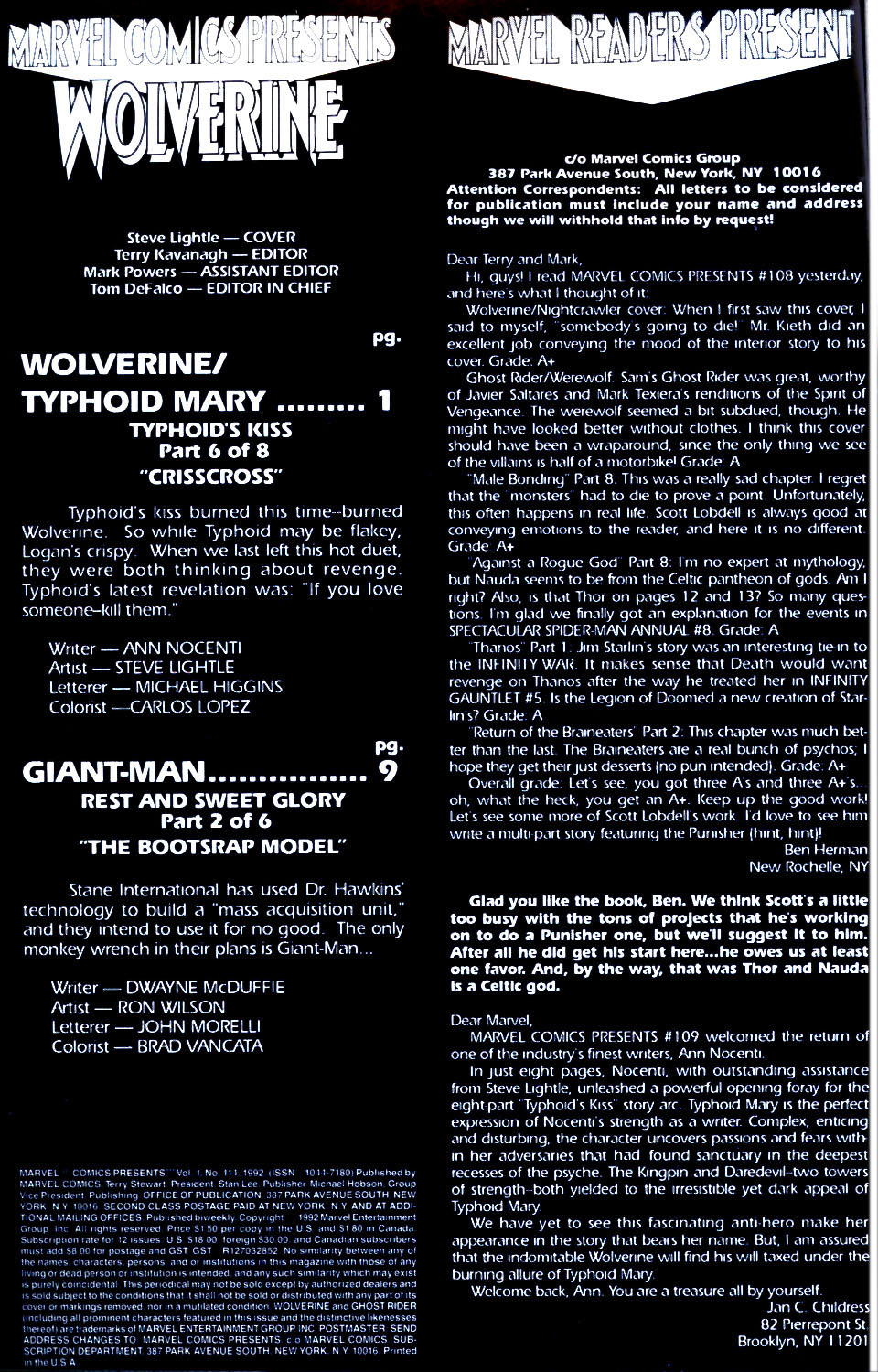 Read online Marvel Comics Presents (1988) comic -  Issue #114 - 2