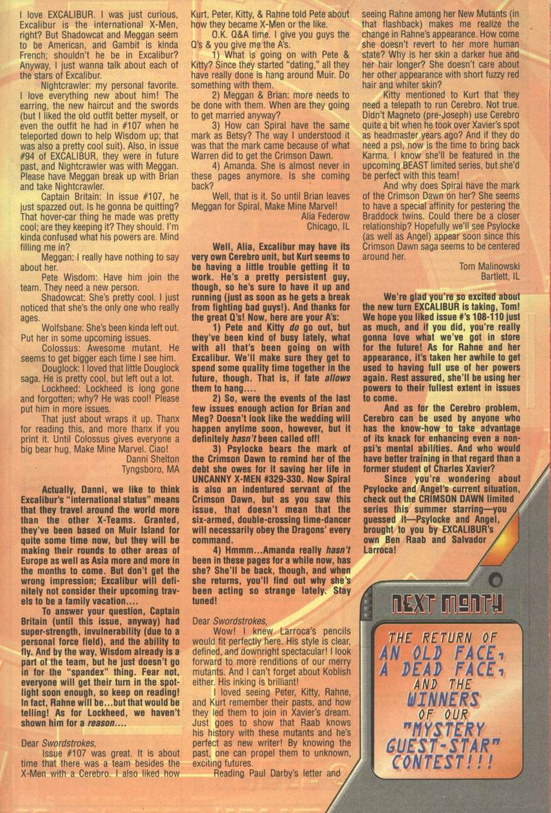 Read online Excalibur (1988) comic -  Issue #110 - 21