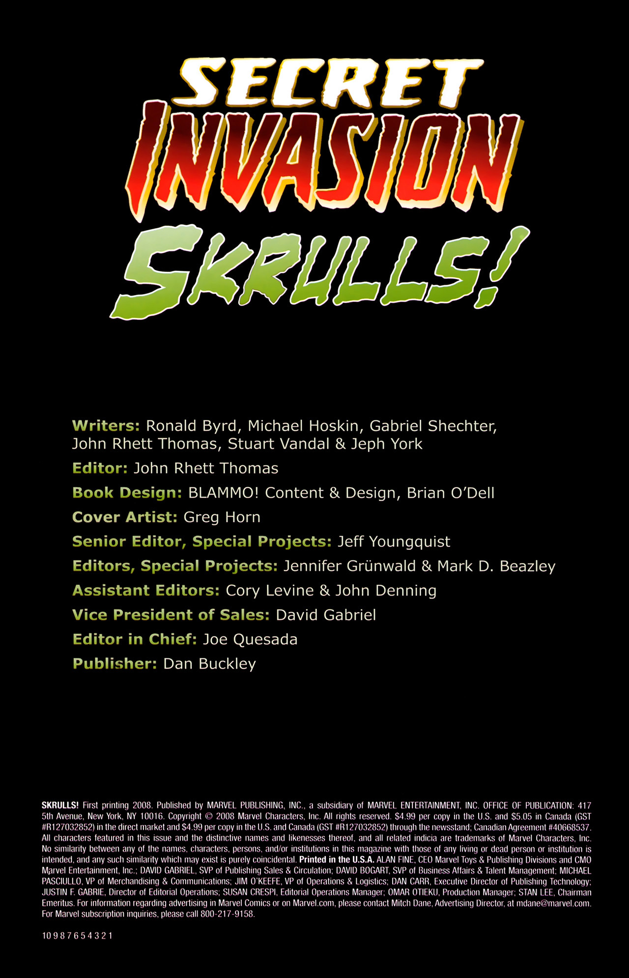 Read online Skrulls! comic -  Issue # Full - 2