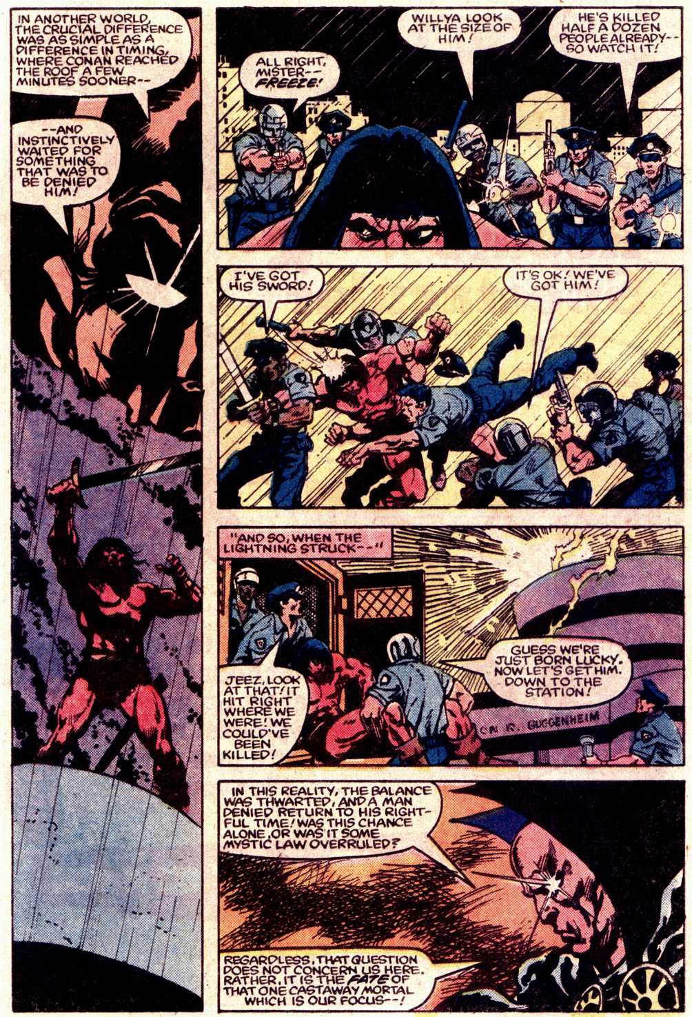 What If? (1977) issue 43 - Conan the Barbarian were stranded in the 20th century - Page 4