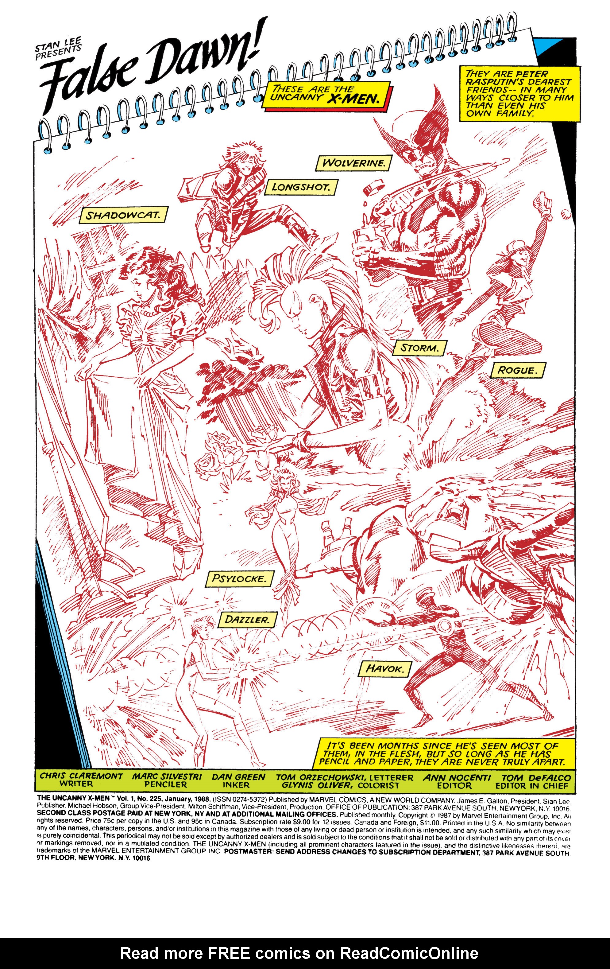 Read online Uncanny X-Men (1963) comic -  Issue #225 - 2