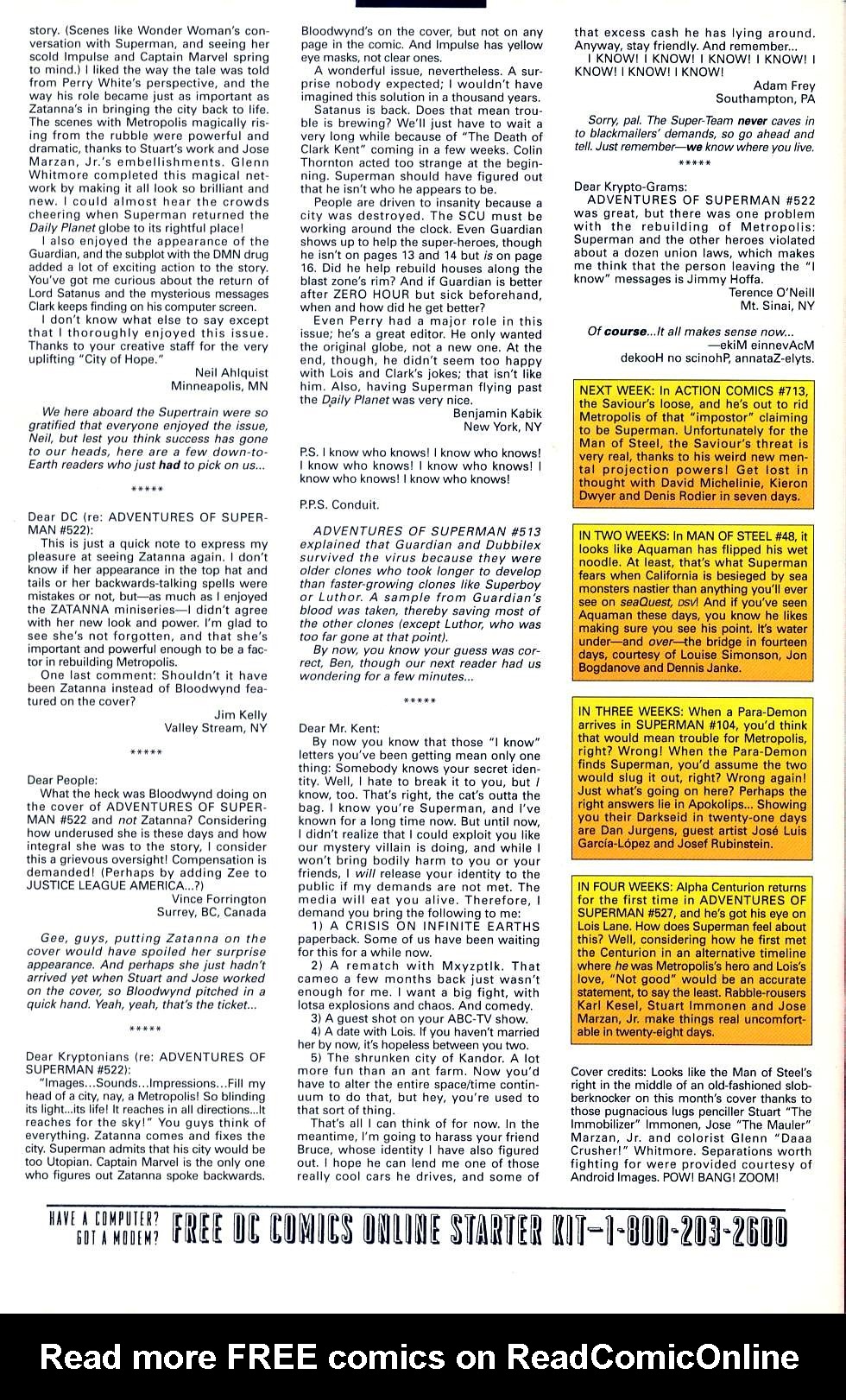 Read online Adventures of Superman (1987) comic -  Issue #526 - 25