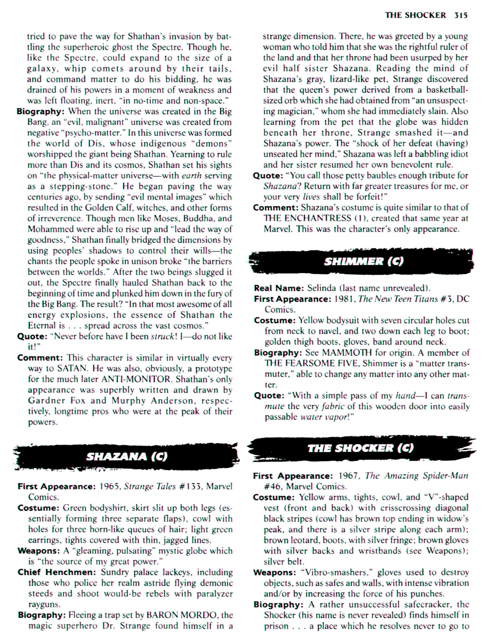 Read online The Encyclopedia of Super Villains comic -  Issue # TPB (Part 2) - 98