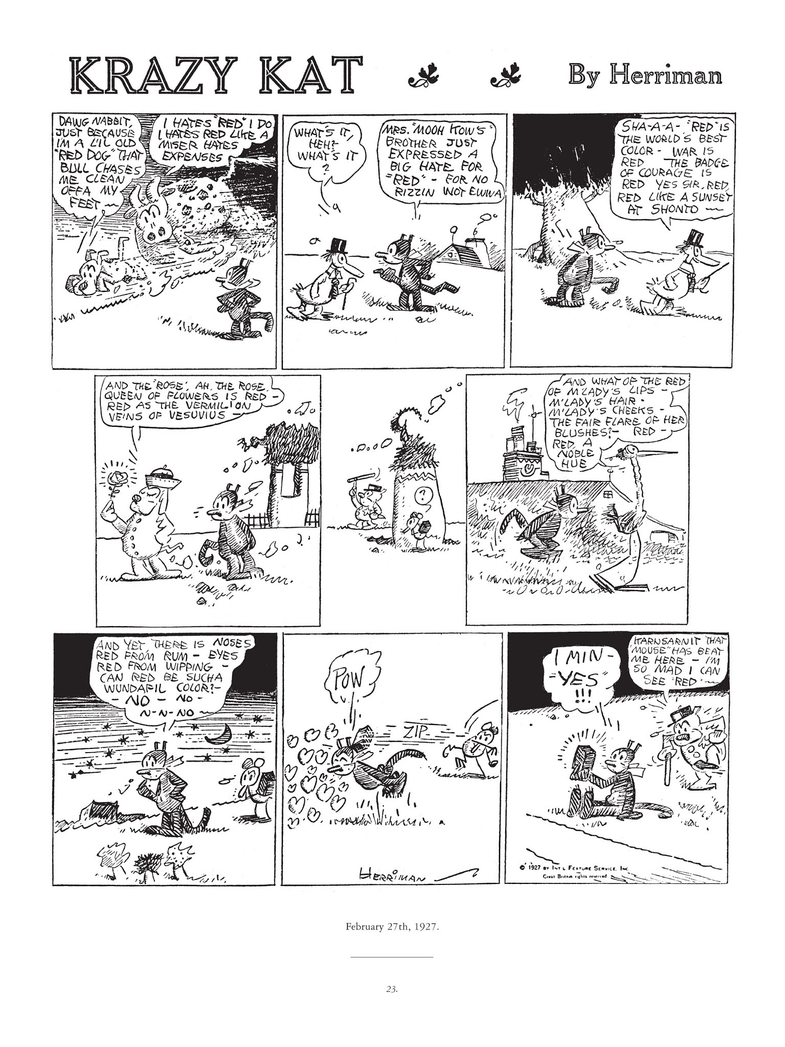 Read online Krazy & Ignatz comic -  Issue # TPB 5 - 23