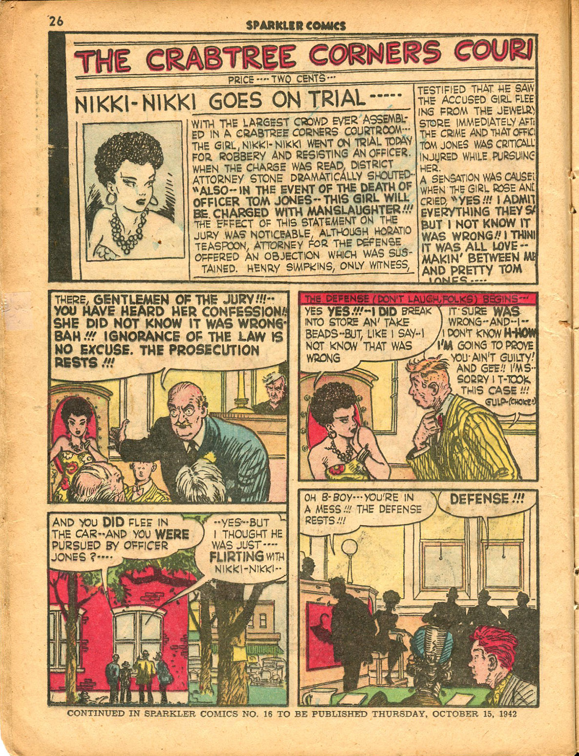 Read online Sparkler Comics comic -  Issue #15 - 28