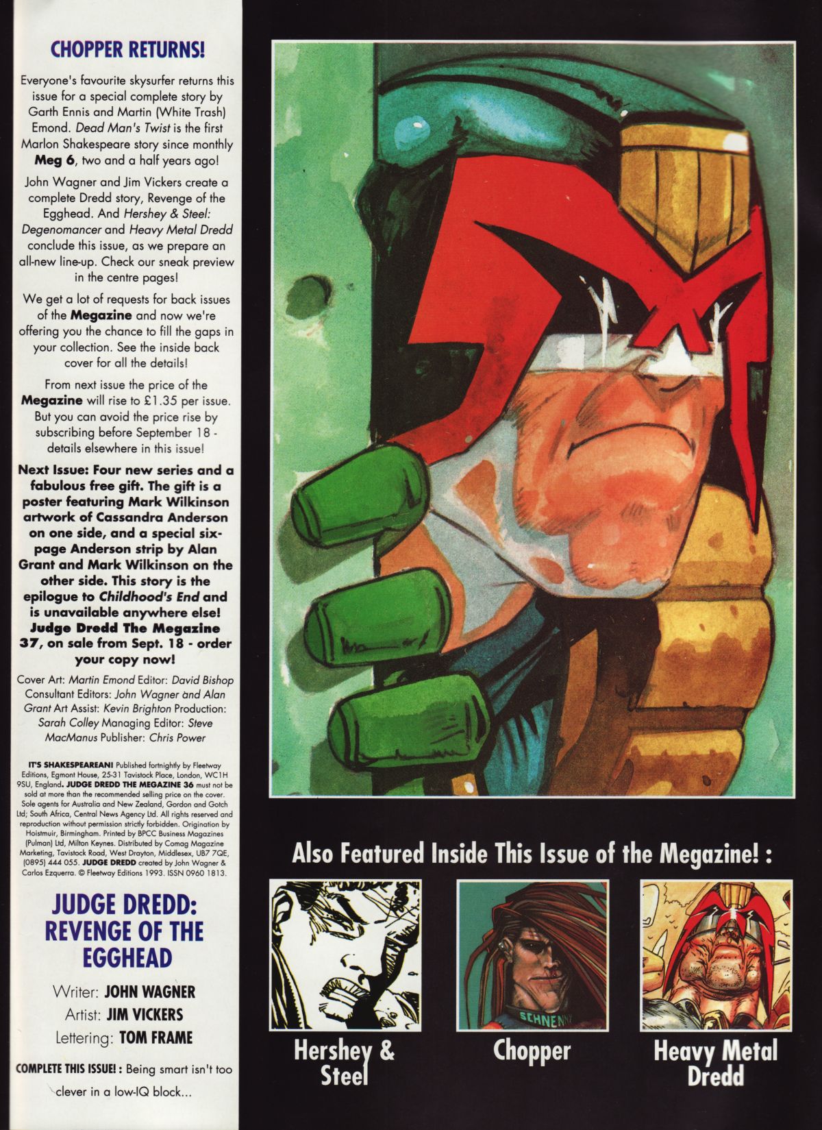 Read online Judge Dredd: The Megazine (vol. 2) comic -  Issue #36 - 2