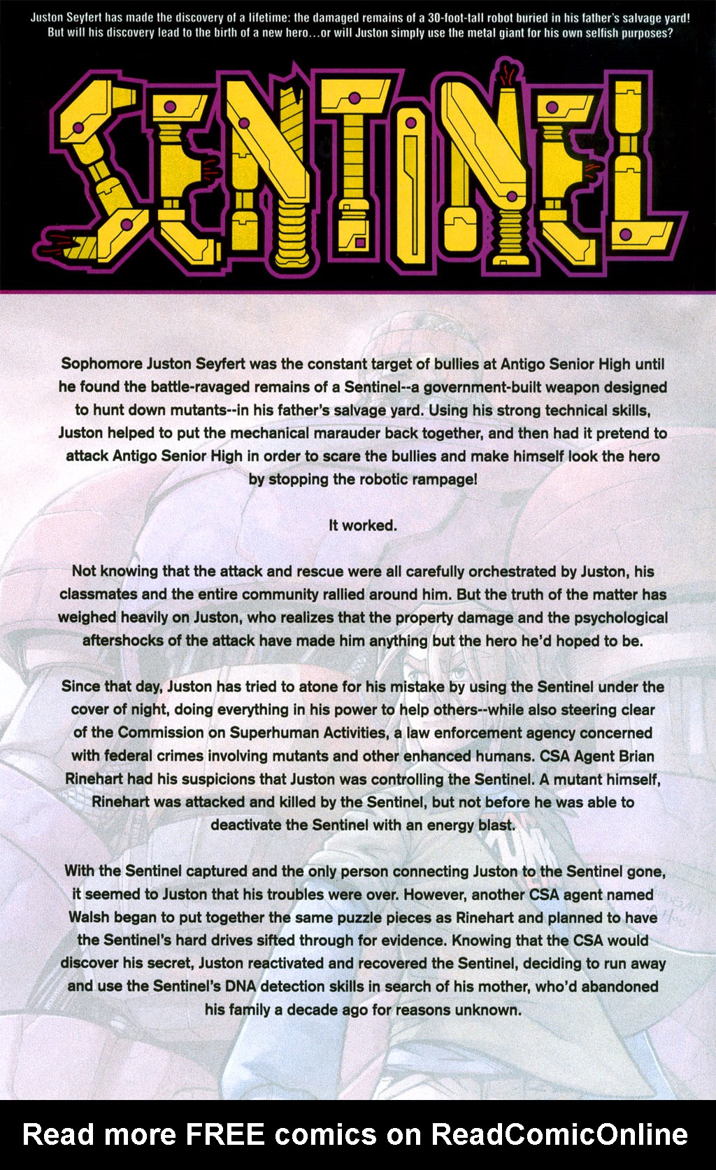 Read online Sentinel (2006) comic -  Issue #1 - 7