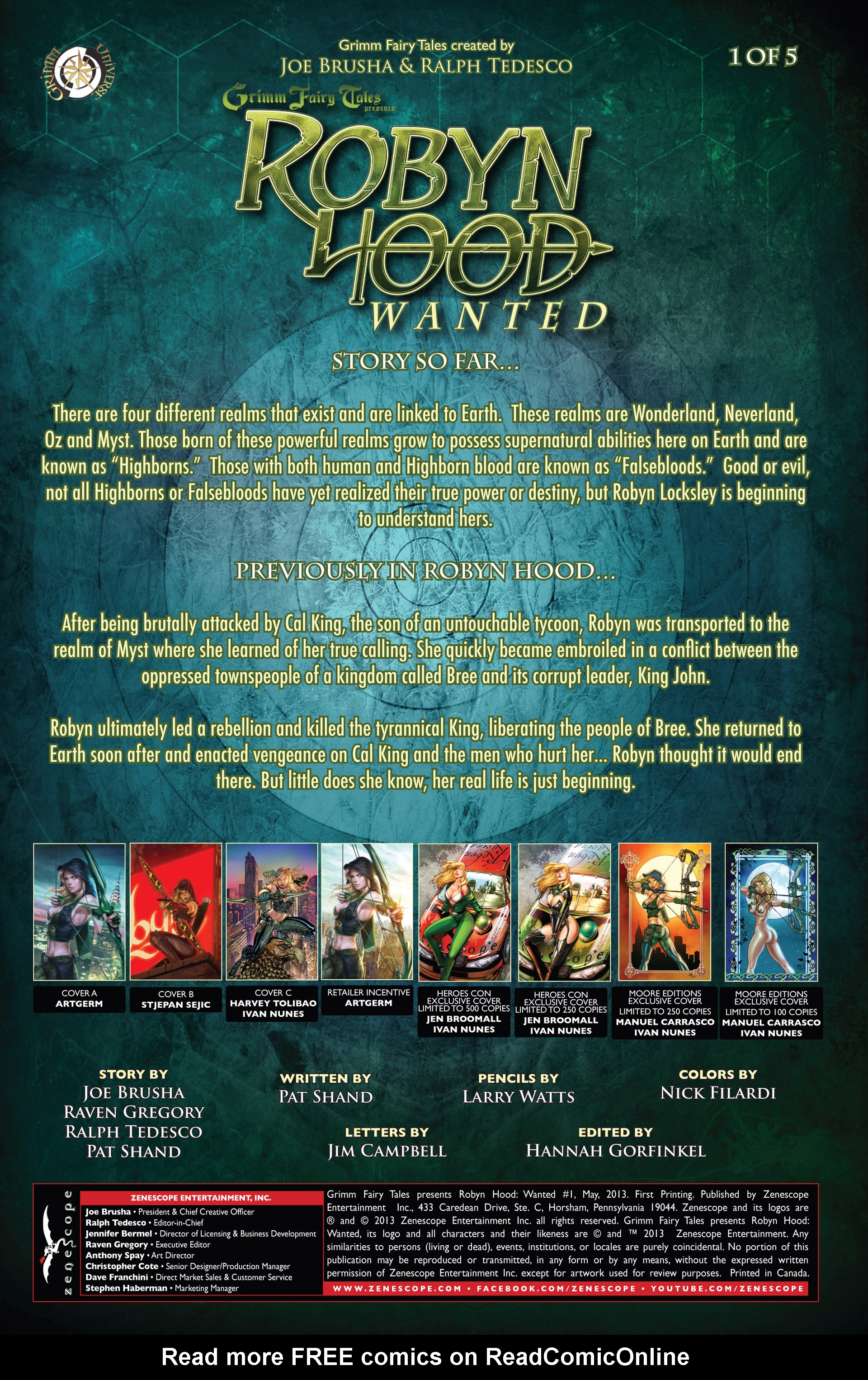 Read online Grimm Fairy Tales presents Robyn Hood: Wanted comic -  Issue #1 - 2