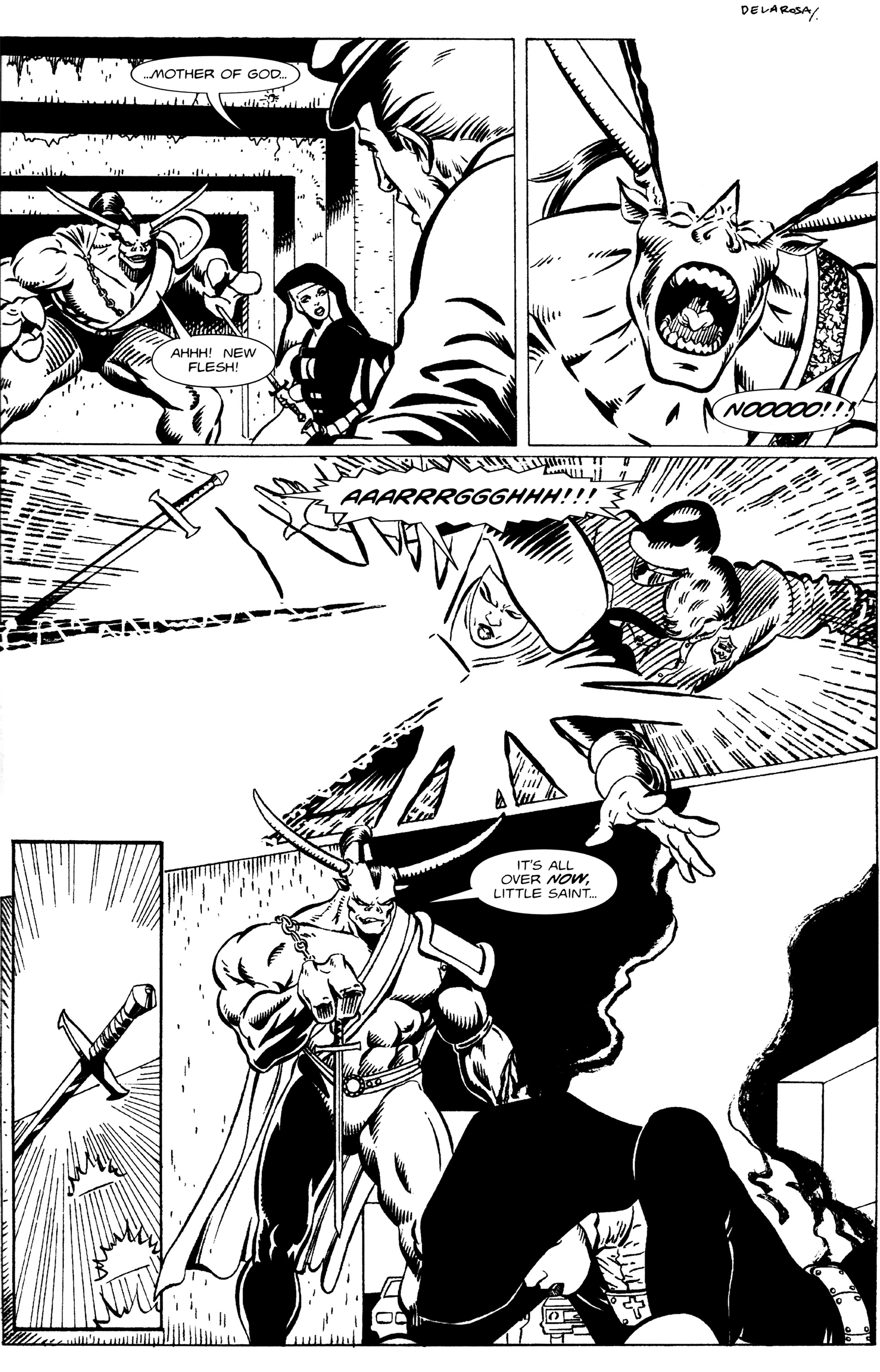 Read online Warrior Nun: Black & White comic -  Issue #3 - 23