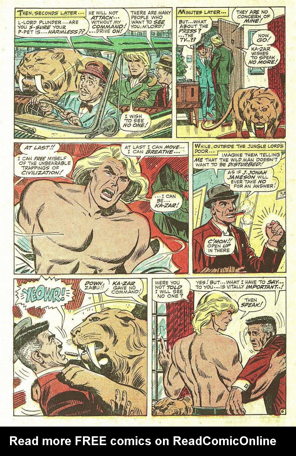 Read online Ka-Zar (1970) comic -  Issue #3 - 7