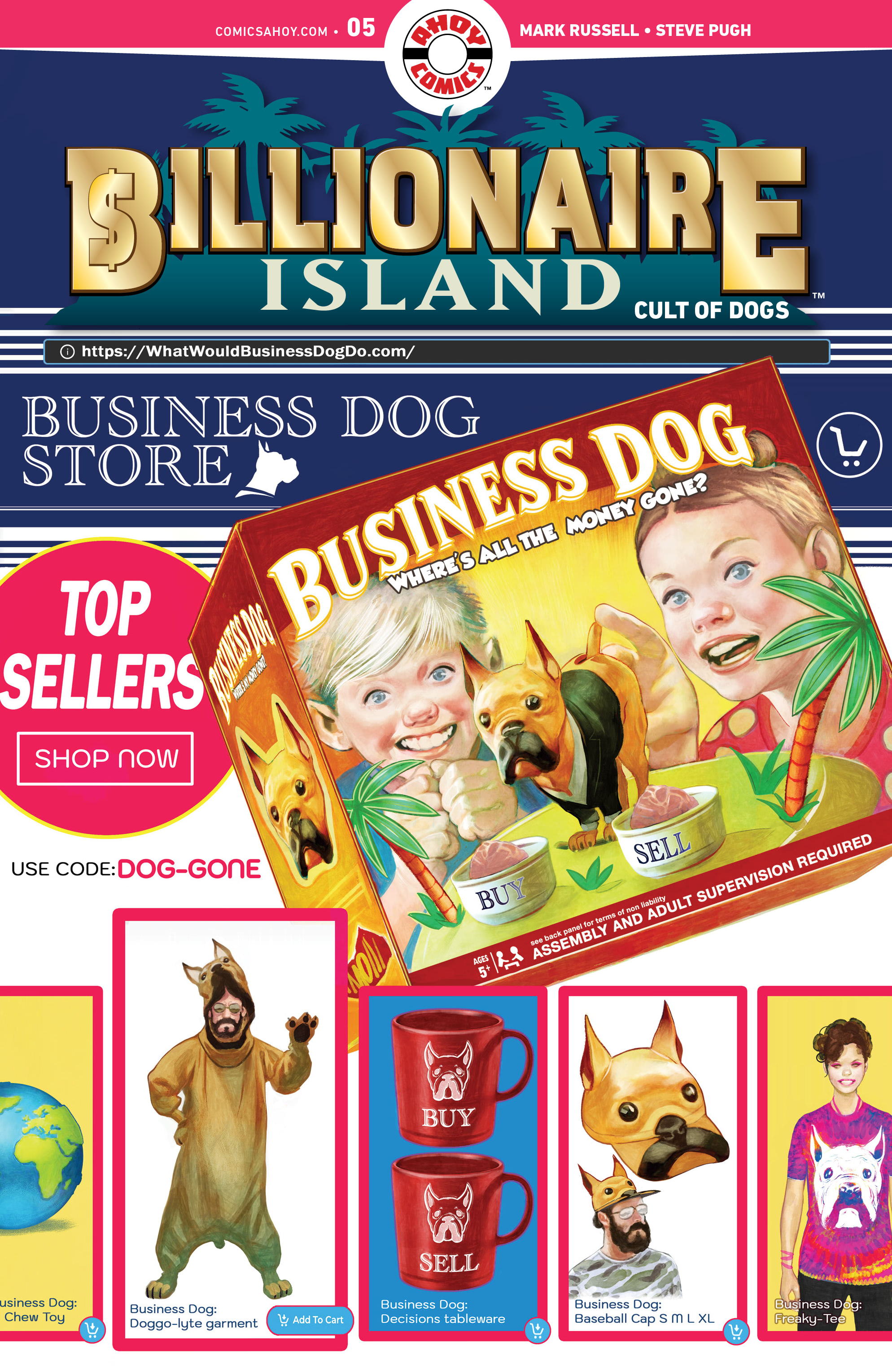 Read online Billionaire Island: Cult of Dogs comic -  Issue #5 - 1