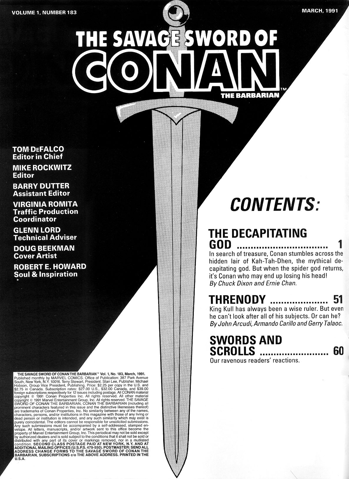 Read online The Savage Sword Of Conan comic -  Issue #183 - 2