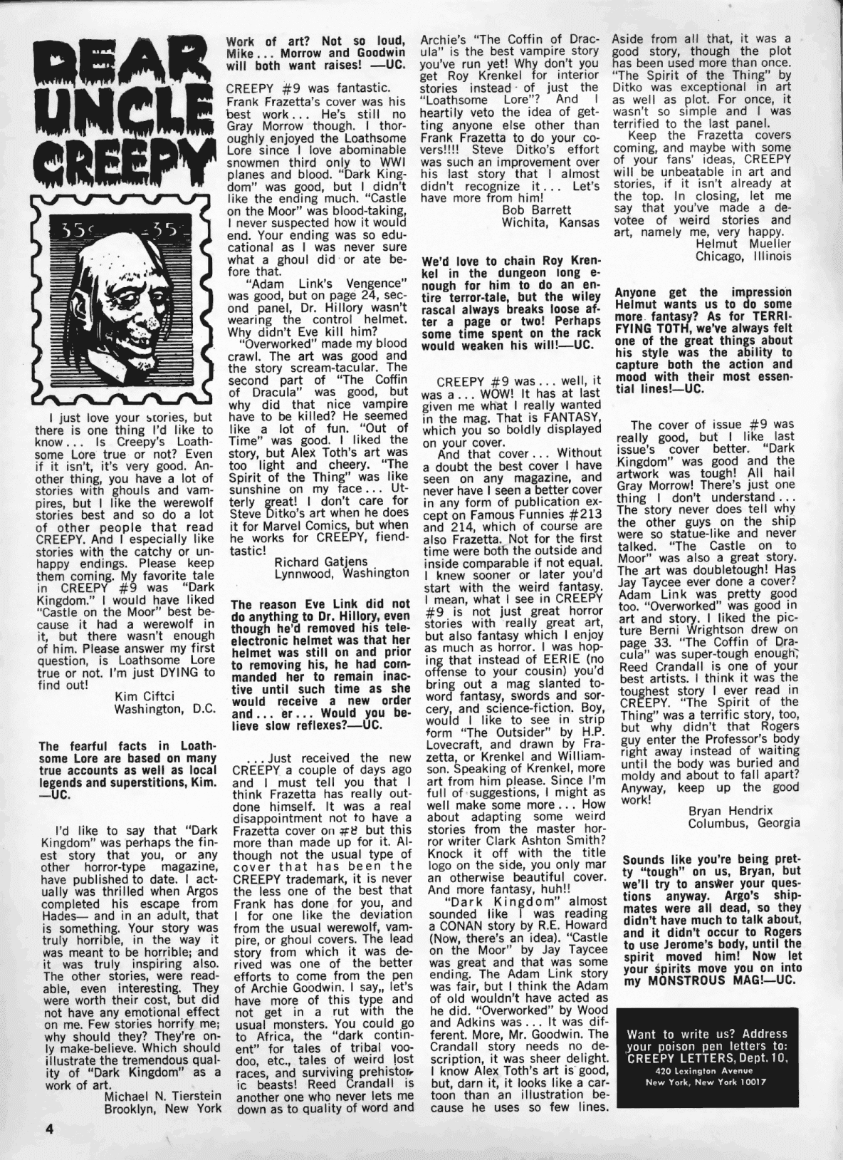 Read online Creepy (1964) comic -  Issue #10 - 4