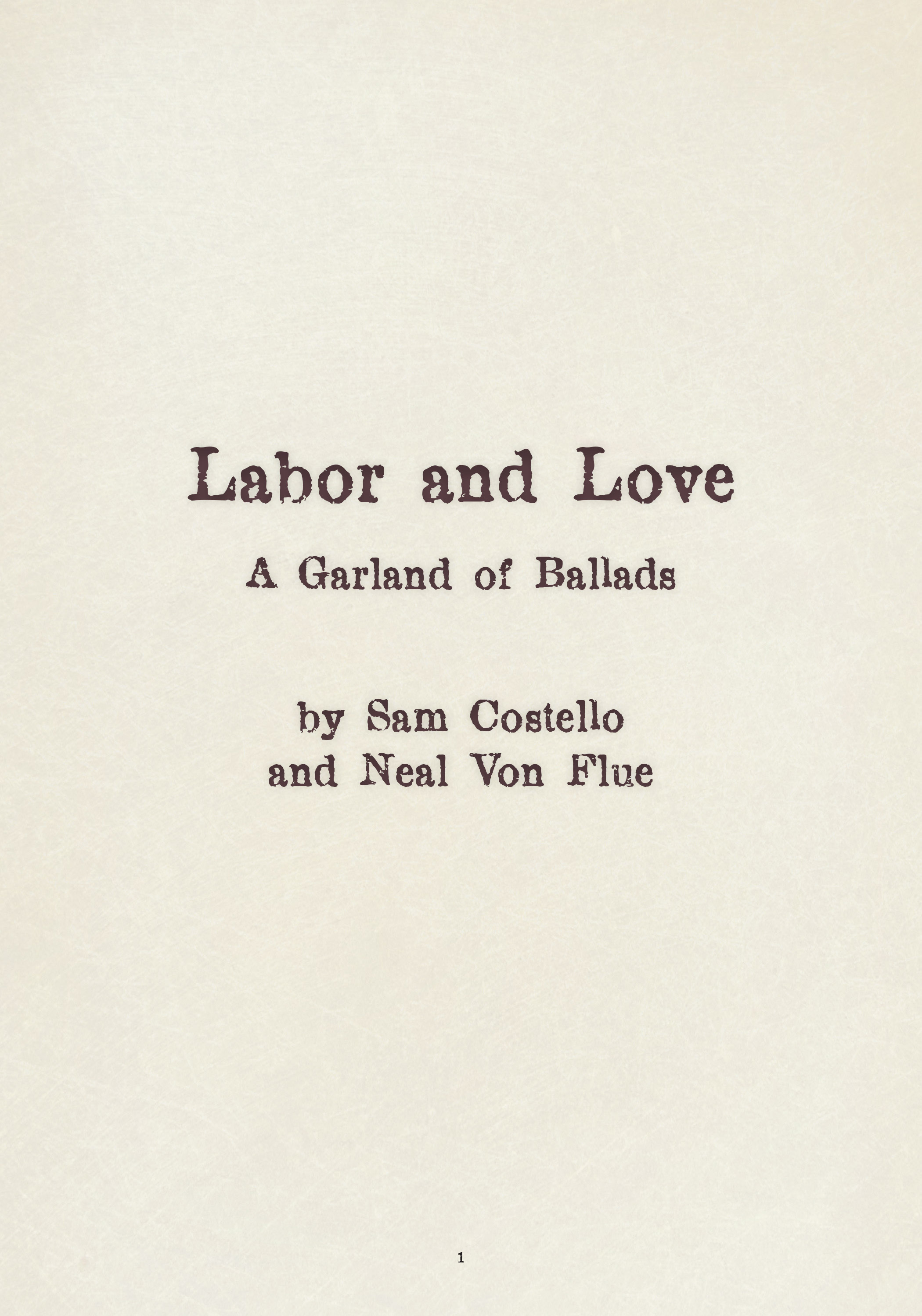 Read online Labor & Love: A Garland of American Folk Ballads comic -  Issue # Full - 2