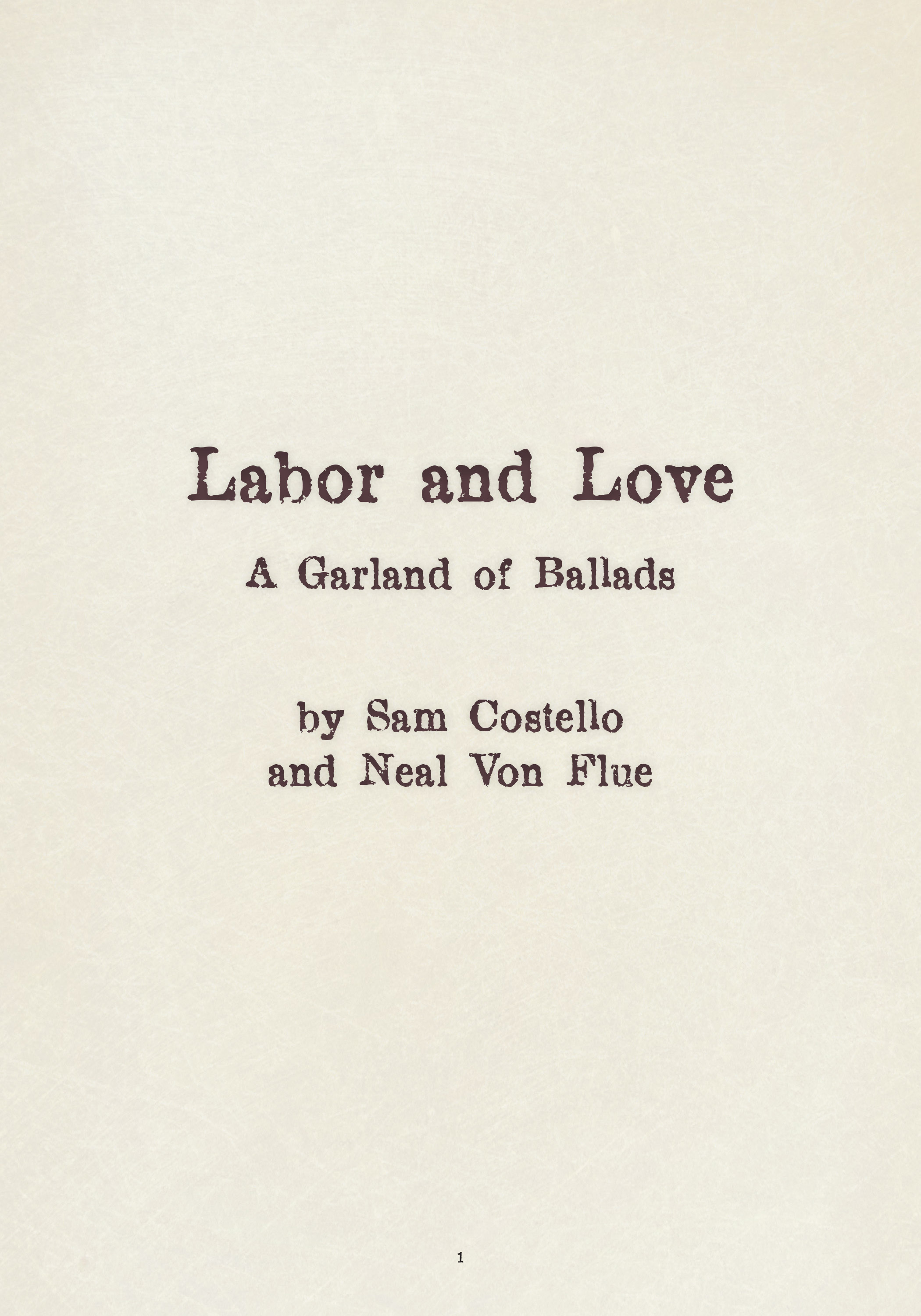 Read online Labor & Love: A Garland of American Folk Ballads comic -  Issue # Full - 2