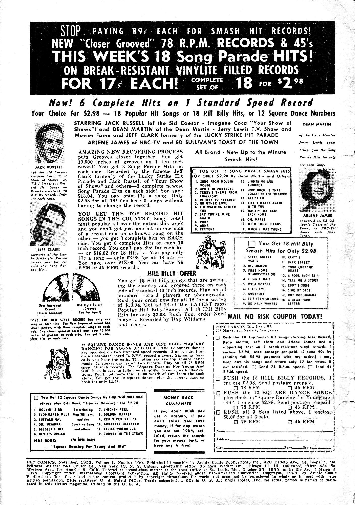 Read online Pep Comics comic -  Issue #100 - 2