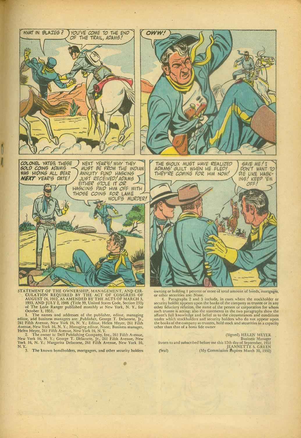 Read online The Lone Ranger (1948) comic -  Issue #43 - 19