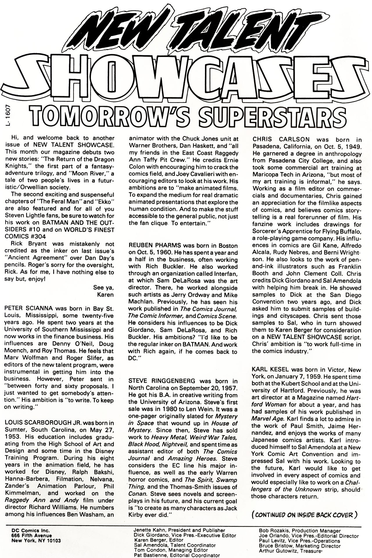 Read online The New Talent Showcase comic -  Issue #5 - 2