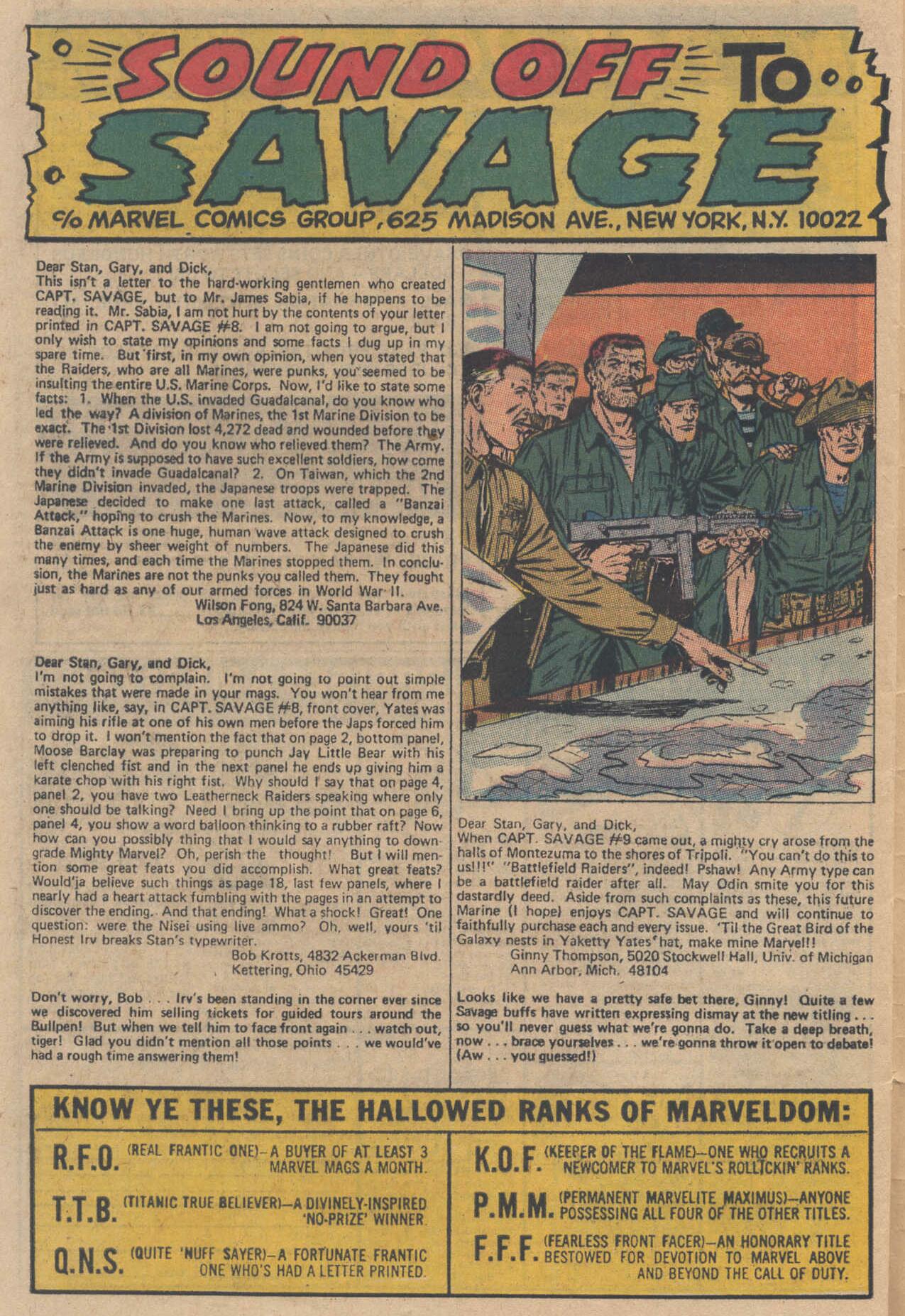 Read online Captain Savage and his Leatherneck Raiders comic -  Issue #12 - 31