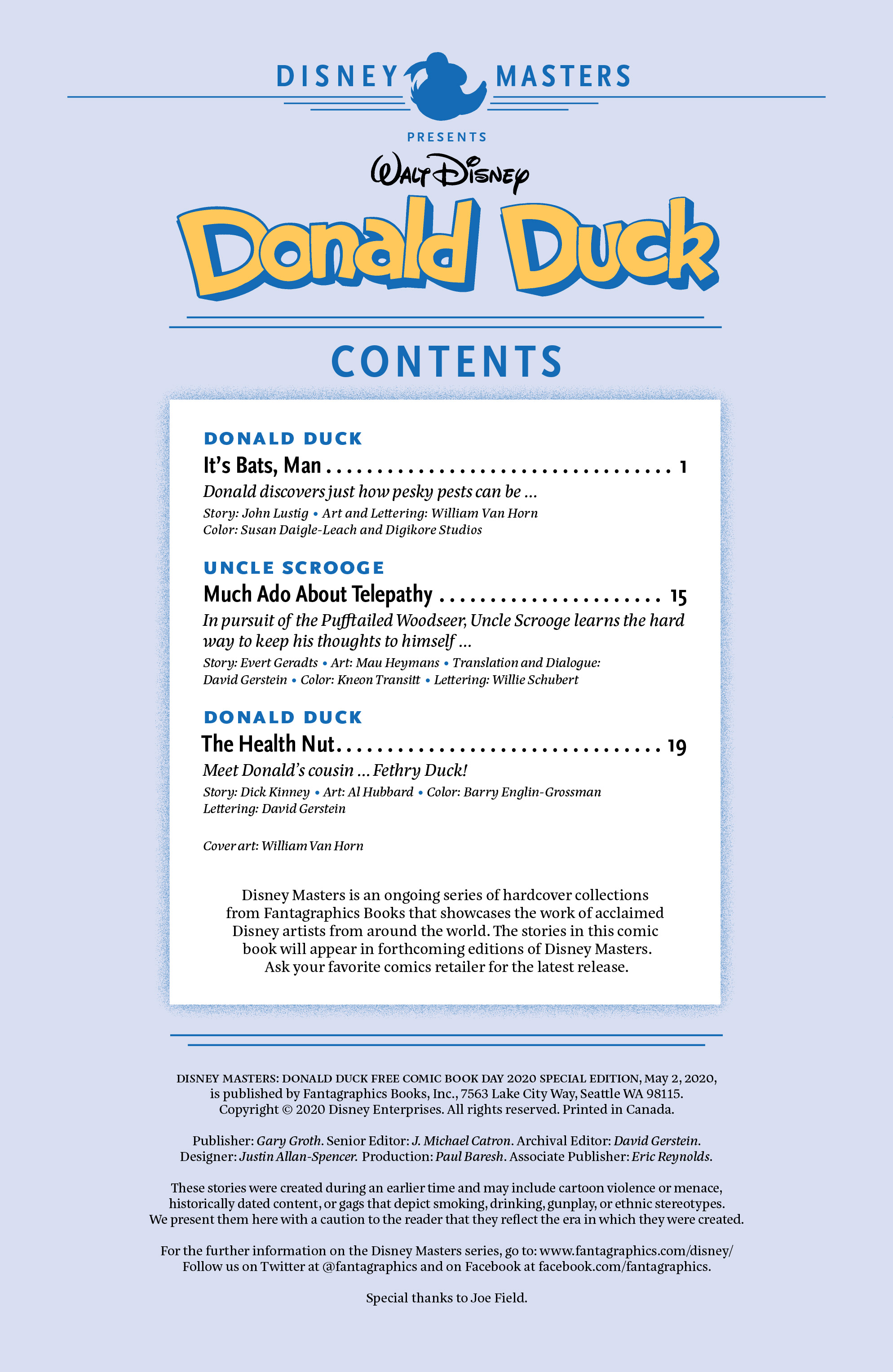 Read online Free Comic Book Day 2020 comic -  Issue # Disney Masters - Donald Duck - 2