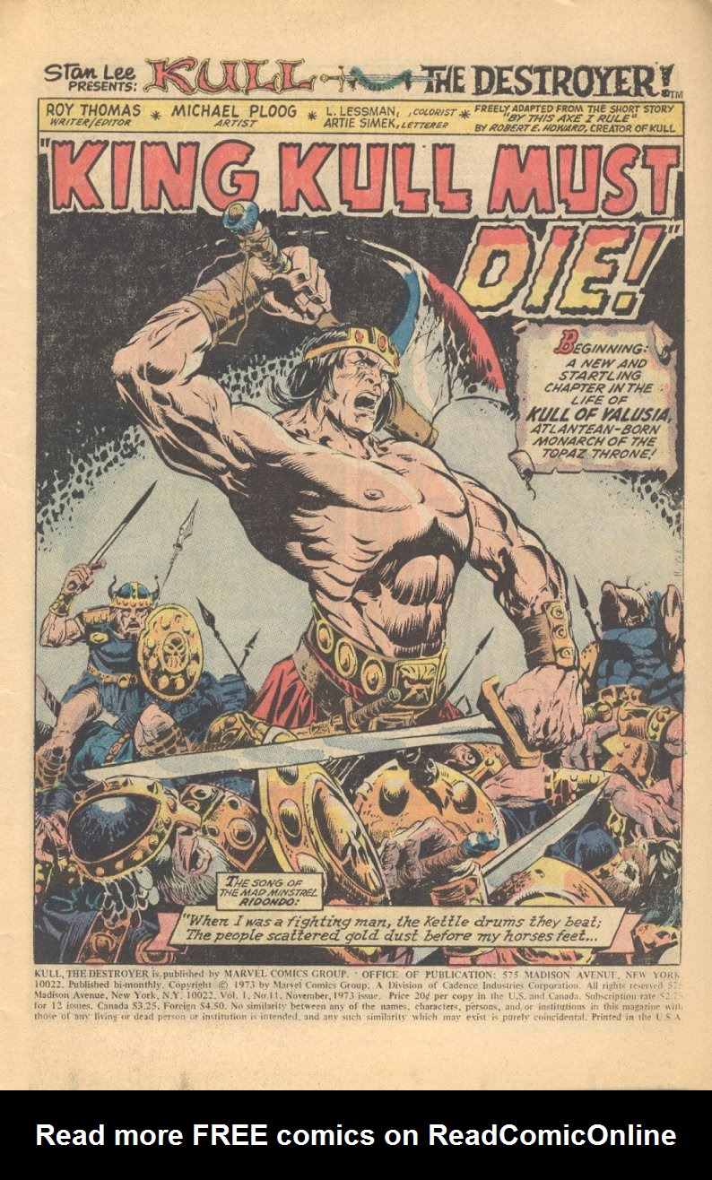 Read online Kull The Destroyer comic -  Issue #11 - 2