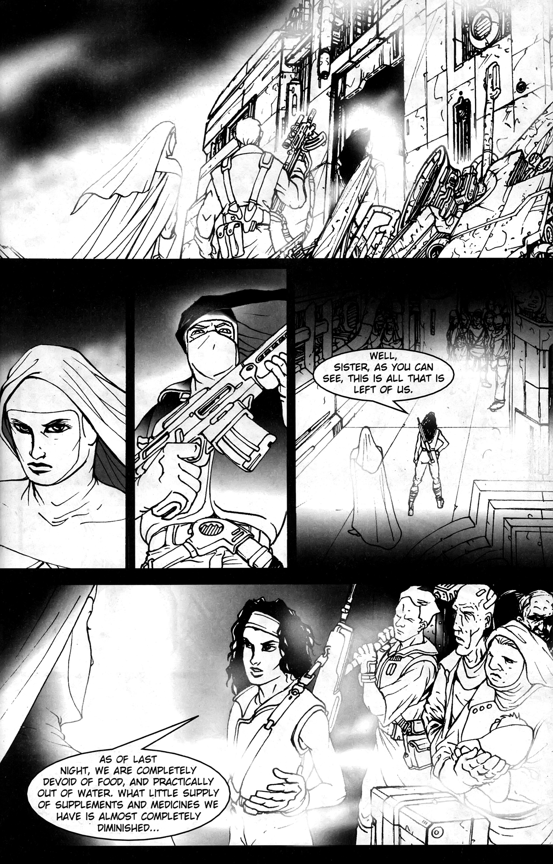 Read online Warrior Nun: Black & White comic -  Issue #20 - 6