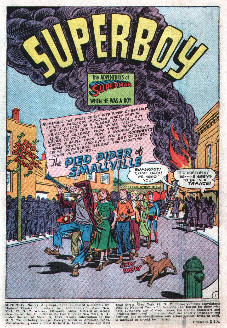 Read online Superboy (1949) comic -  Issue #27 - 2