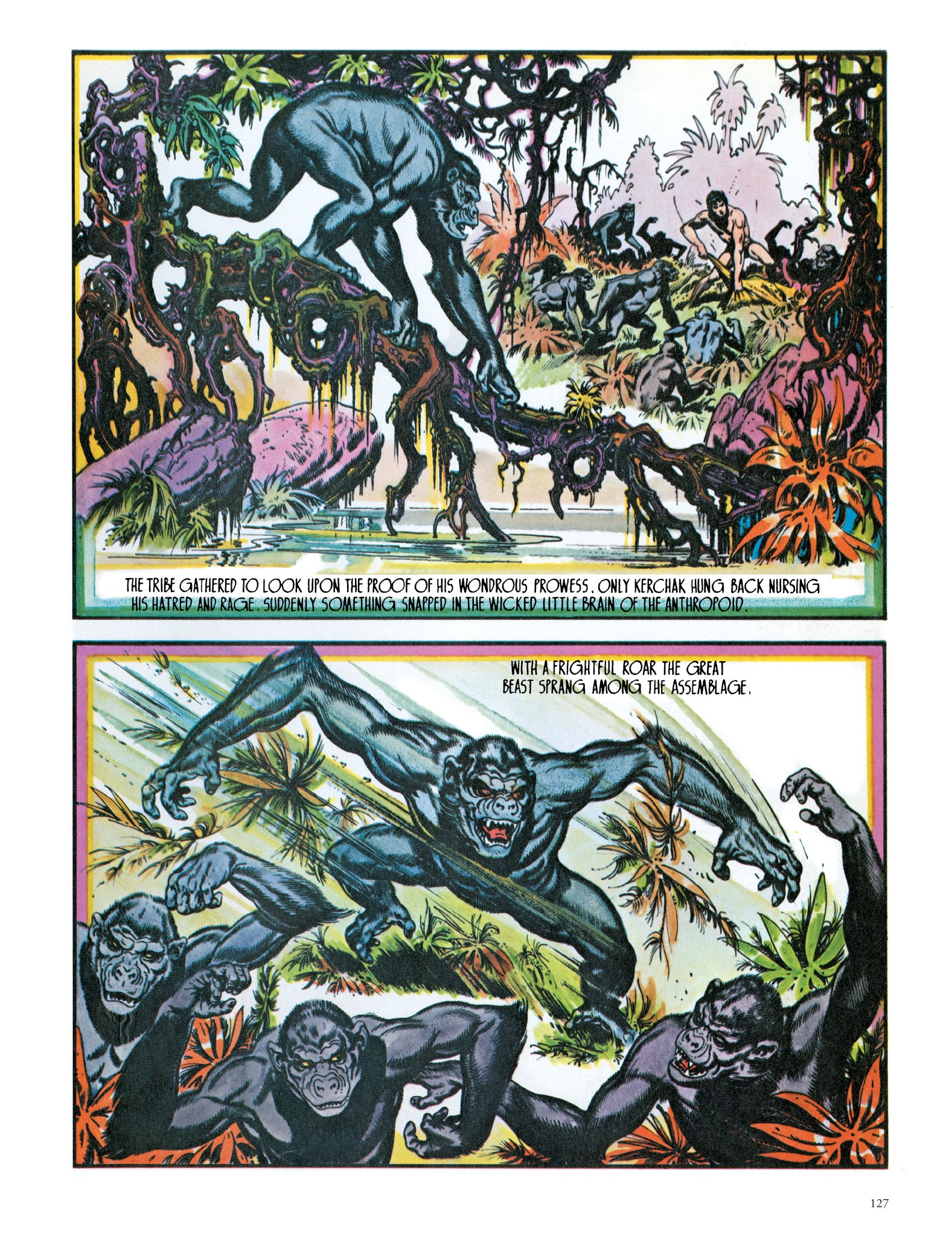 Read online Edgar Rice Burroughs' Tarzan: Burne Hogarth's Lord of the Jungle comic -  Issue # TPB - 127