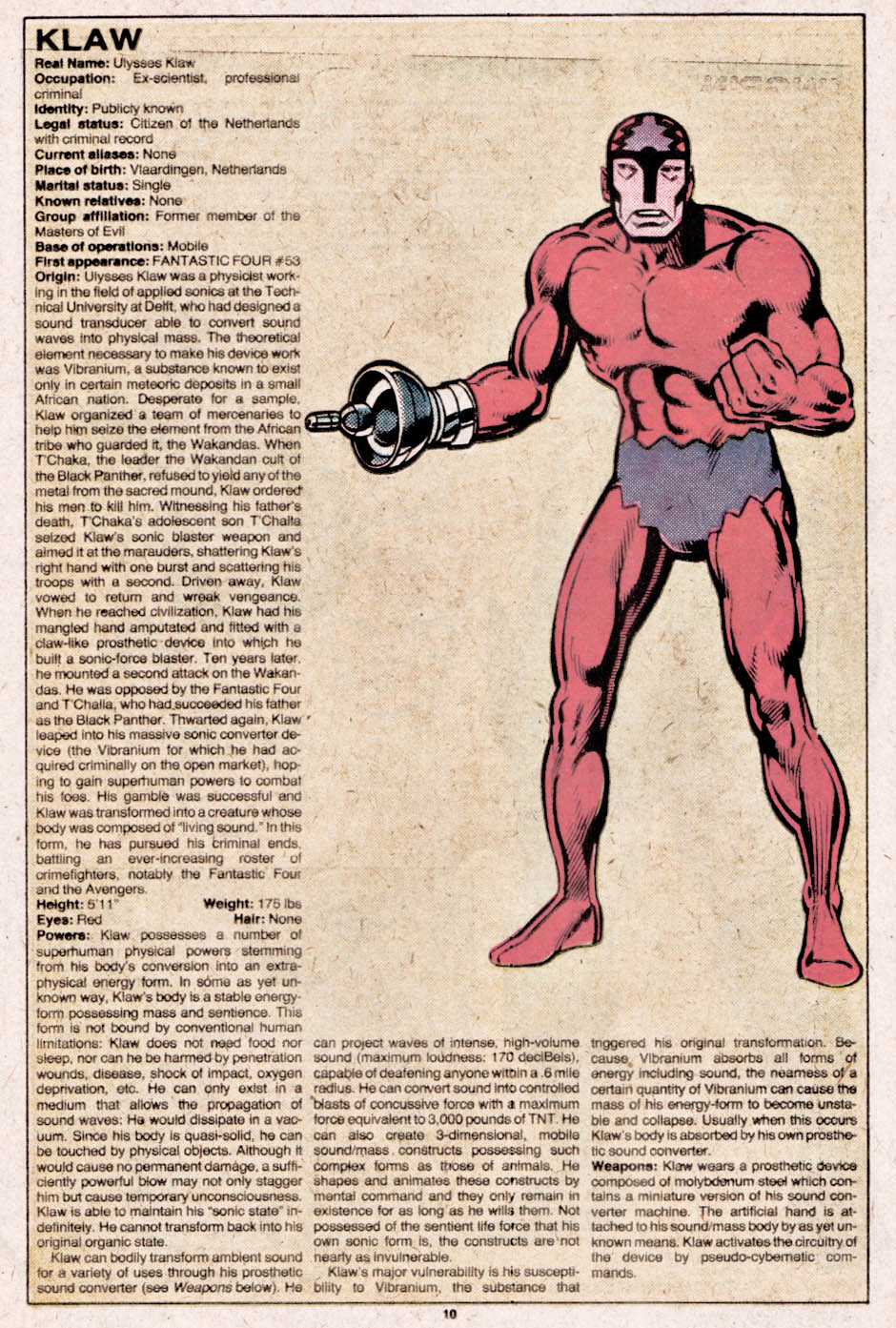 Read online The Official Handbook of the Marvel Universe comic -  Issue #6 - 11