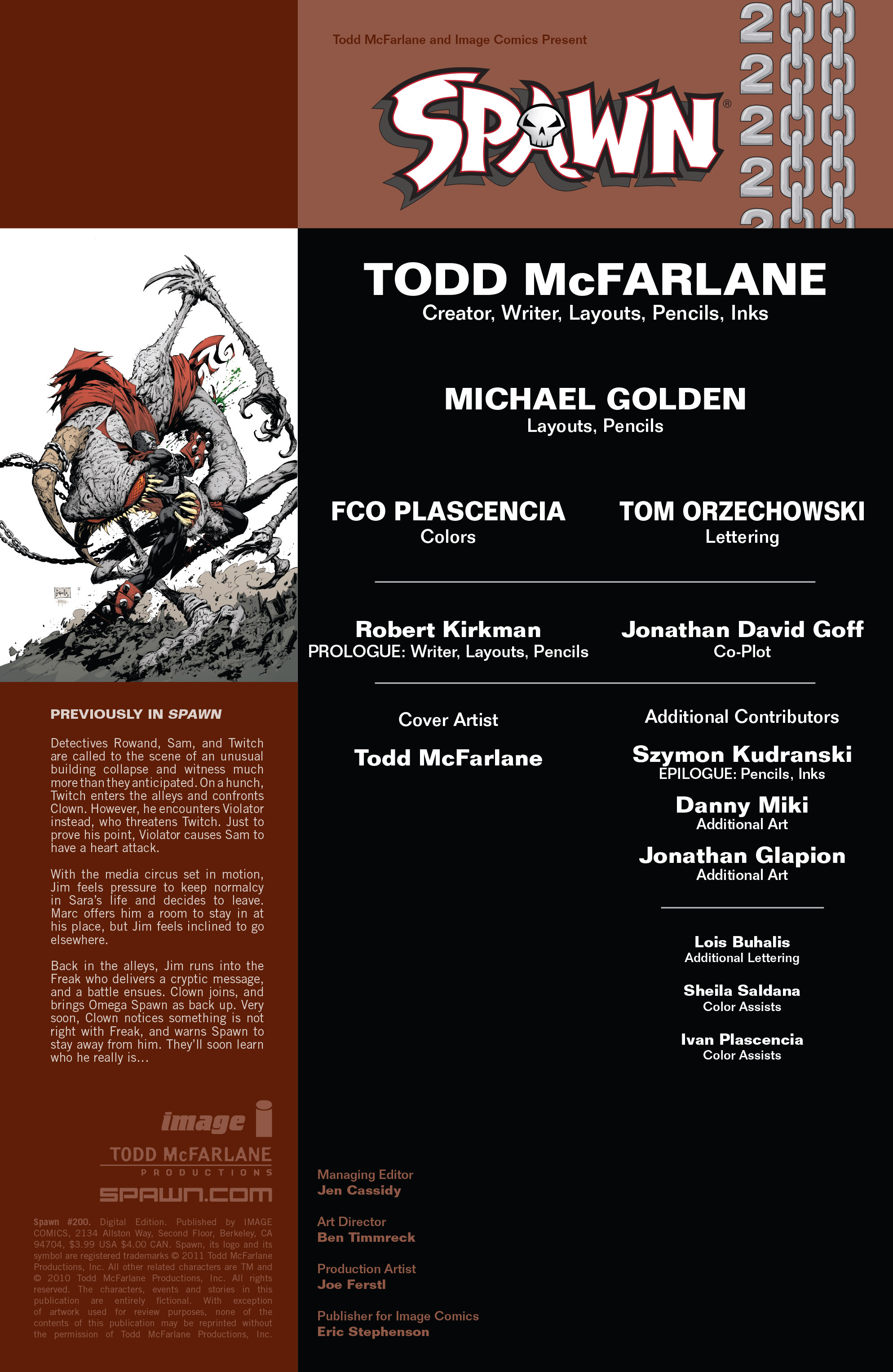 Read online Spawn comic -  Issue #200 - 2