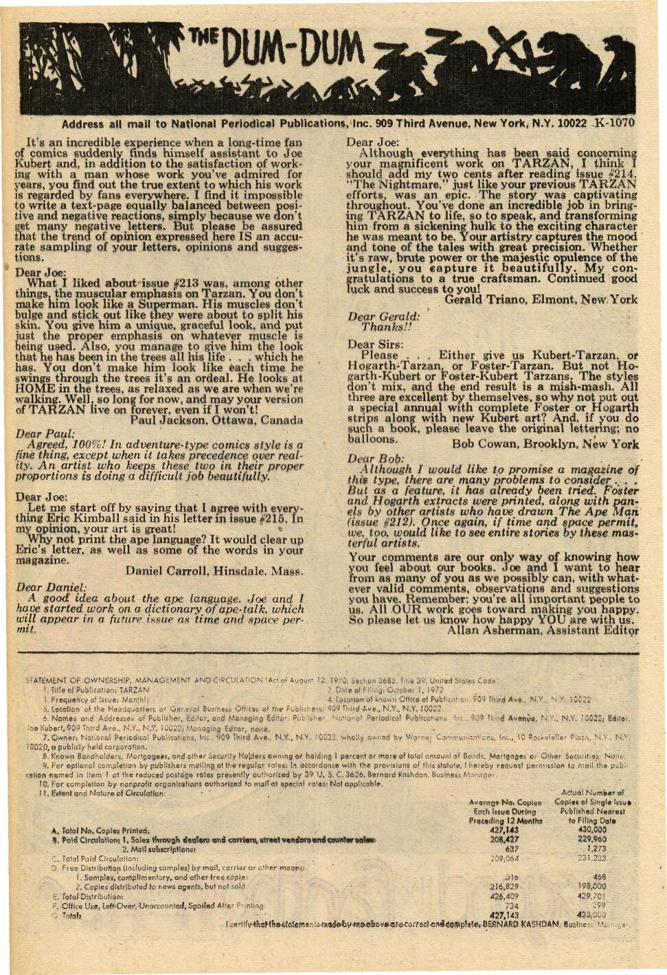 Read online Tarzan (1972) comic -  Issue #218 - 25