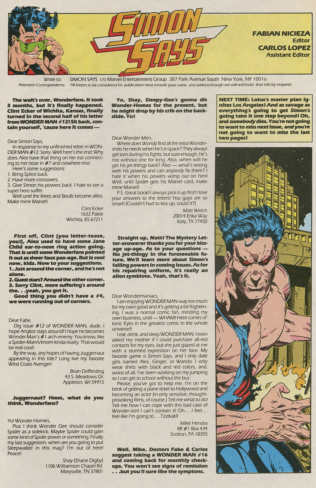 Read online Wonder Man (1991) comic -  Issue #15 - 22