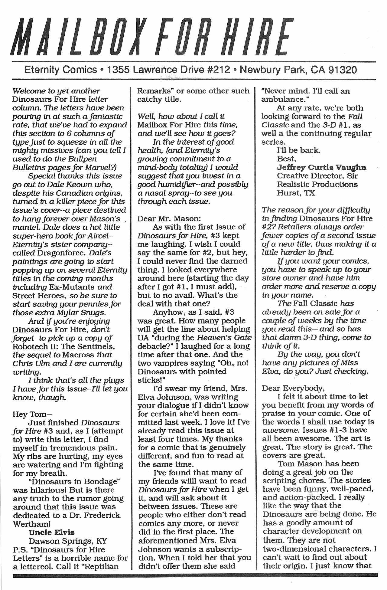 Read online Dinosaurs For Hire (1988) comic -  Issue #5 - 31