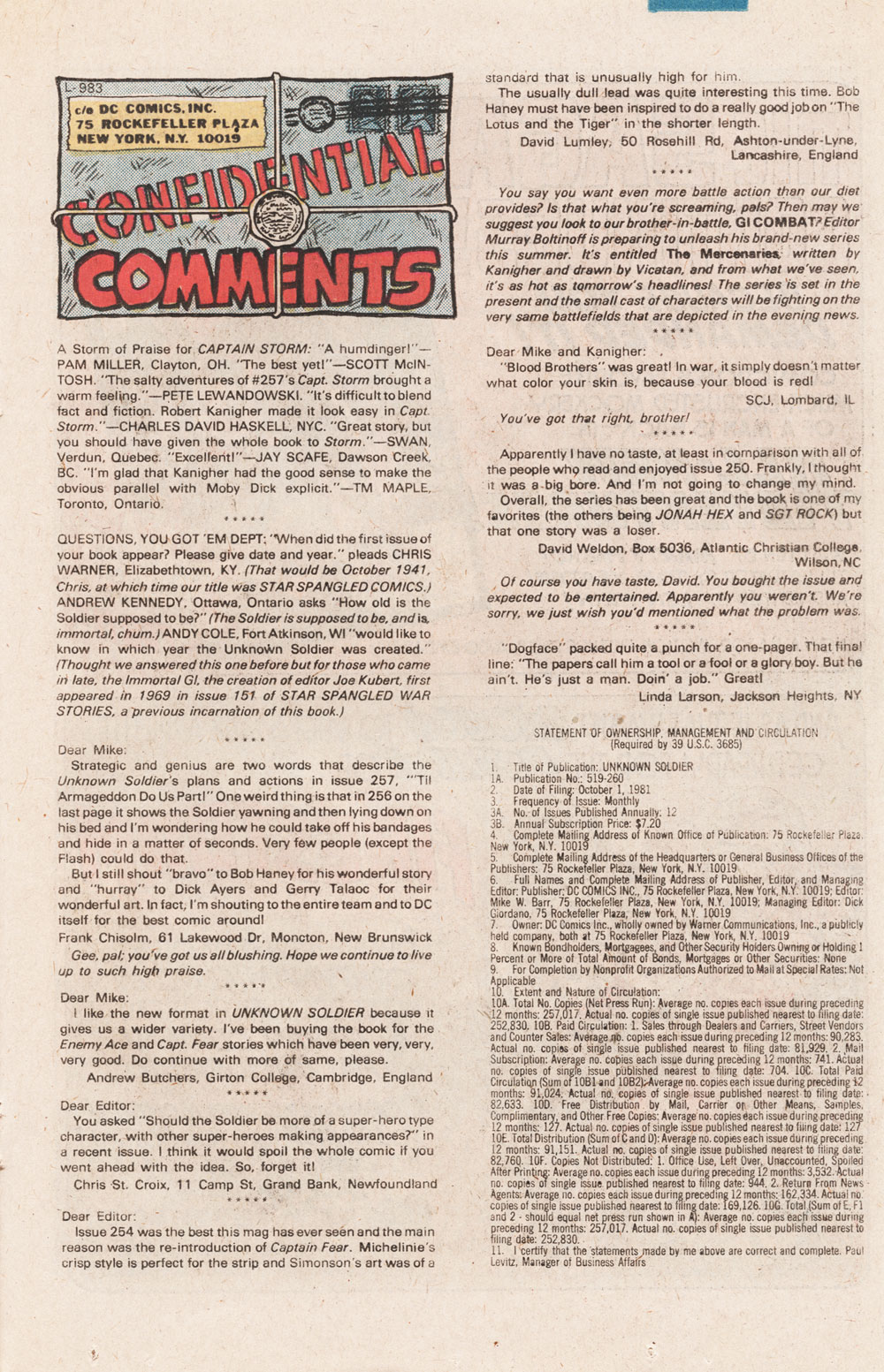 Read online Unknown Soldier (1977) comic -  Issue #263 - 23