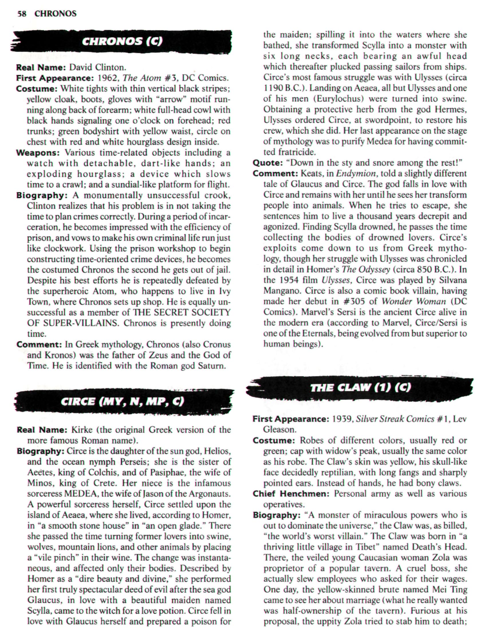 Read online The Encyclopedia of Super Villains comic -  Issue # TPB (Part 1) - 68