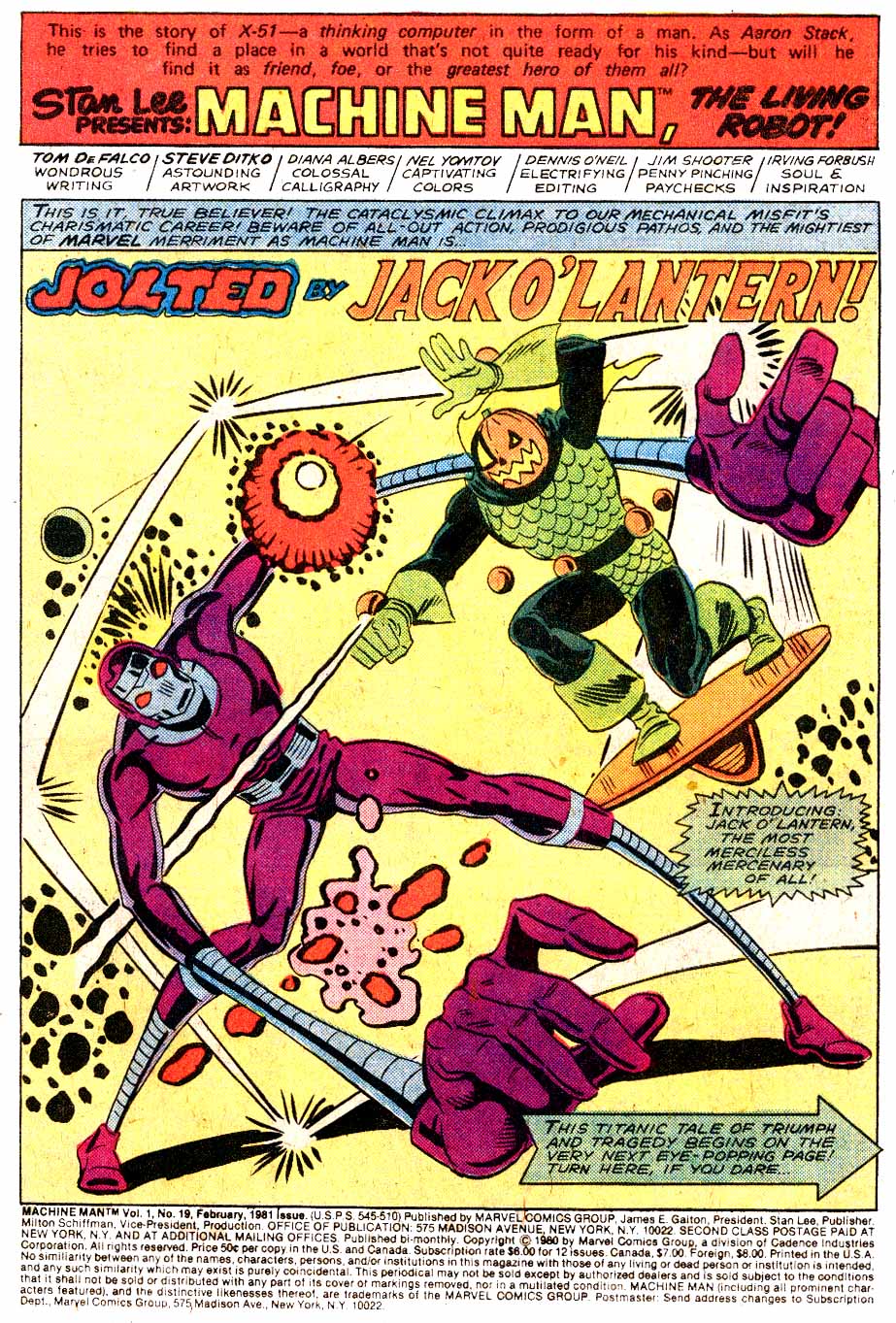 Read online Machine Man (1978) comic -  Issue #19 - 2