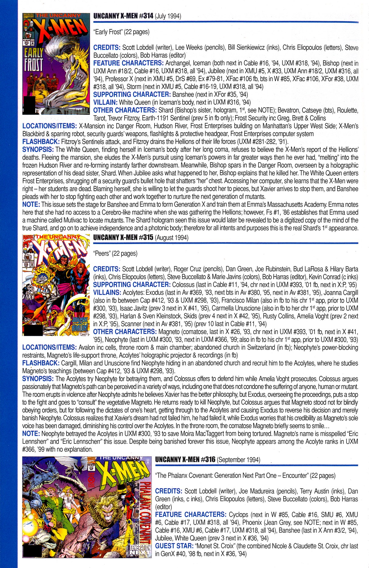 Read online Official Index to the Marvel Universe comic -  Issue #8 - 52