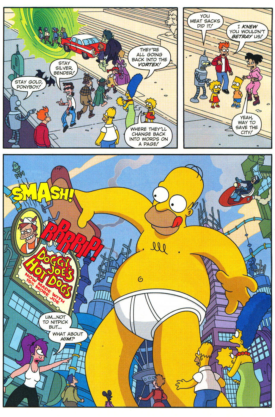 Read online The Simpsons/Futurama Crossover Crisis II comic -  Issue #2 - 23