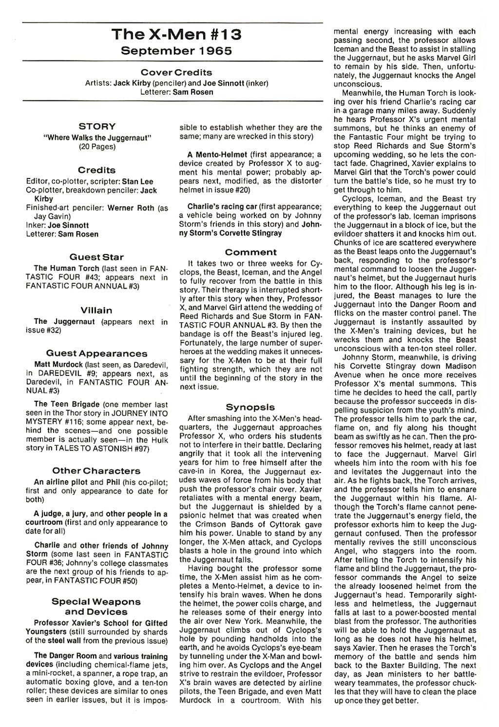 Read online The Official Marvel Index To The X-Men comic -  Issue #1 - 28