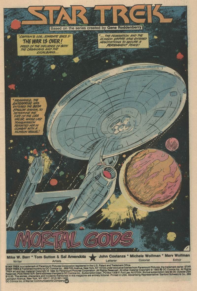 Read online Star Trek (1984) comic -  Issue #5 - 2