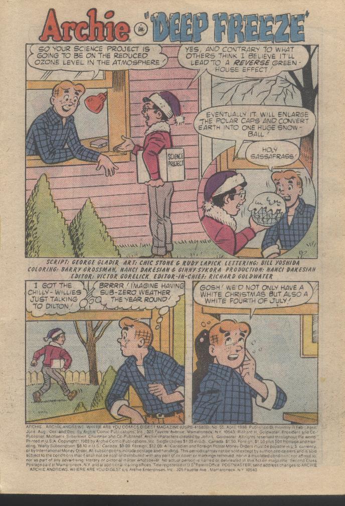 Read online Archie...Archie Andrews, Where Are You? Digest Magazine comic -  Issue #55 - 2