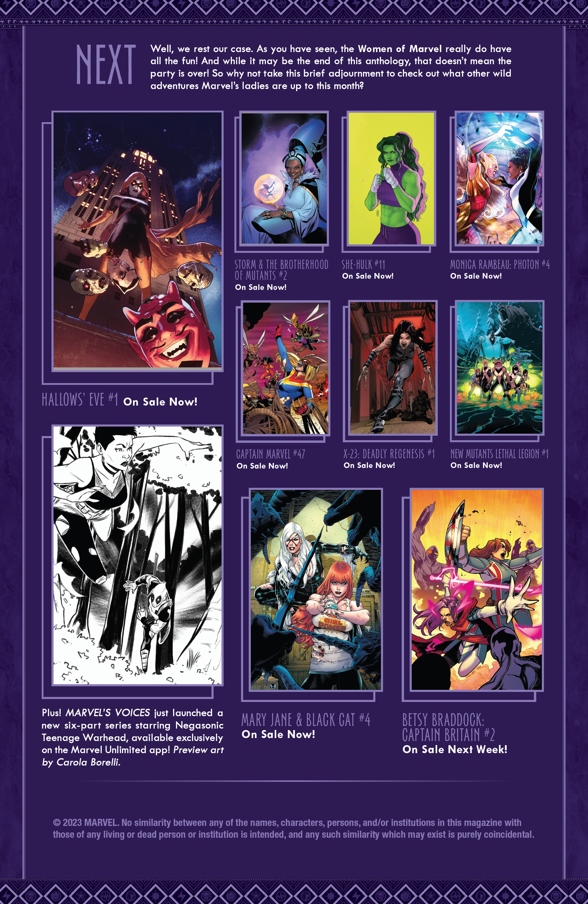 Read online Women of Marvel (2023) comic -  Issue #1 - 50