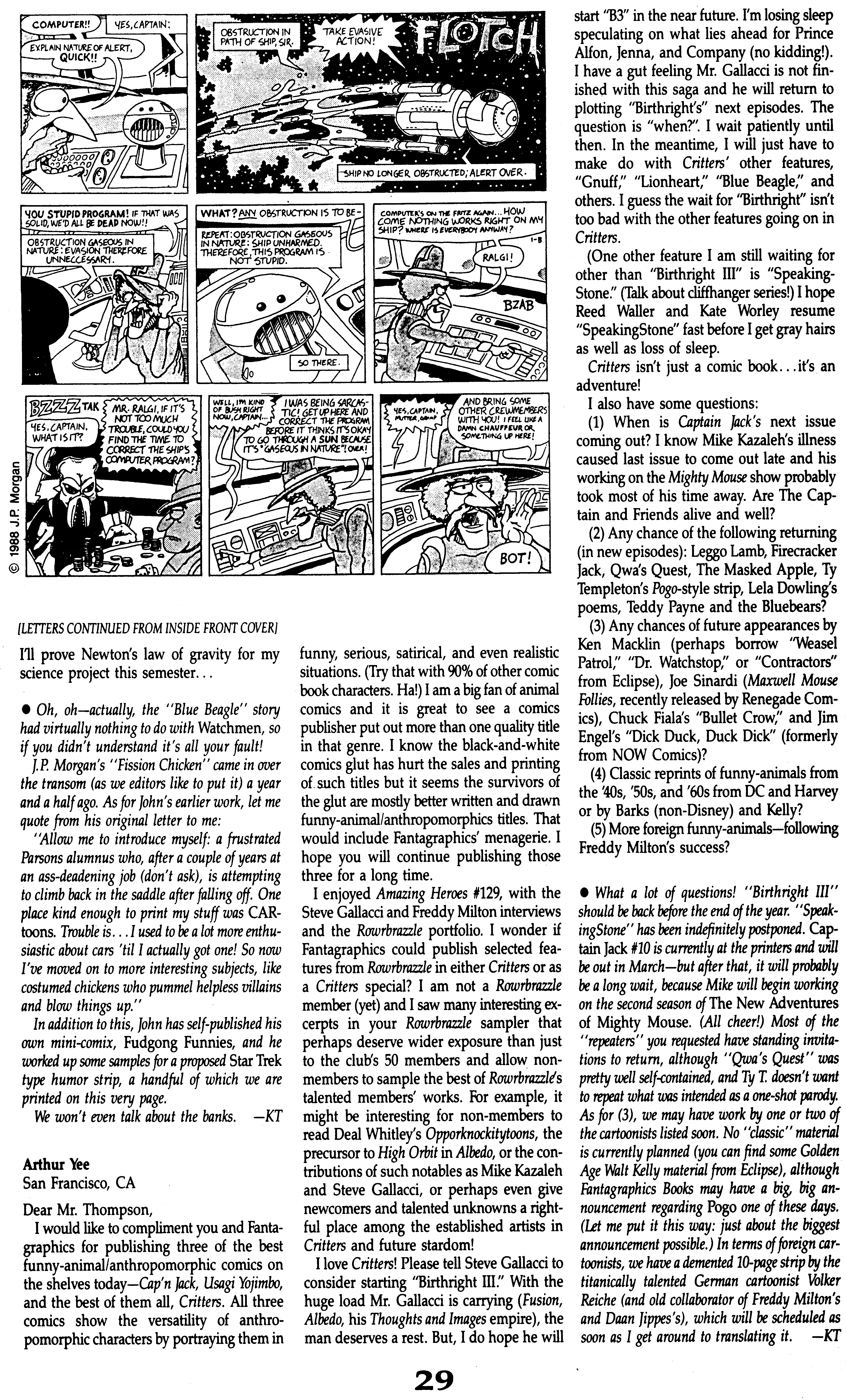 Read online Critters comic -  Issue #26 - 31