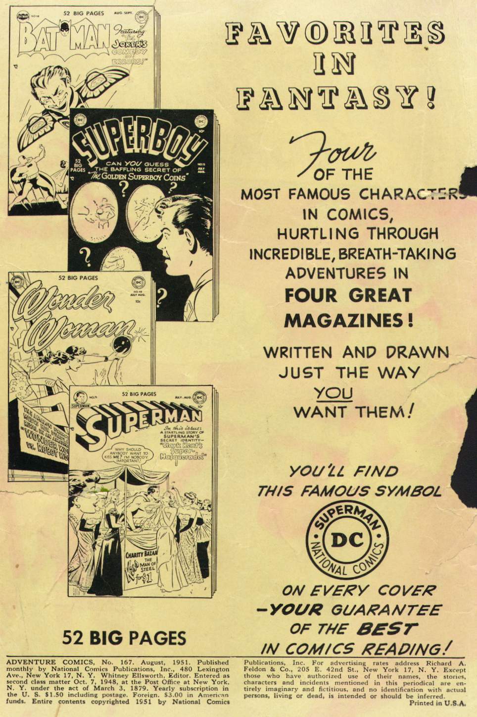 Read online Adventure Comics (1938) comic -  Issue #167 - 2