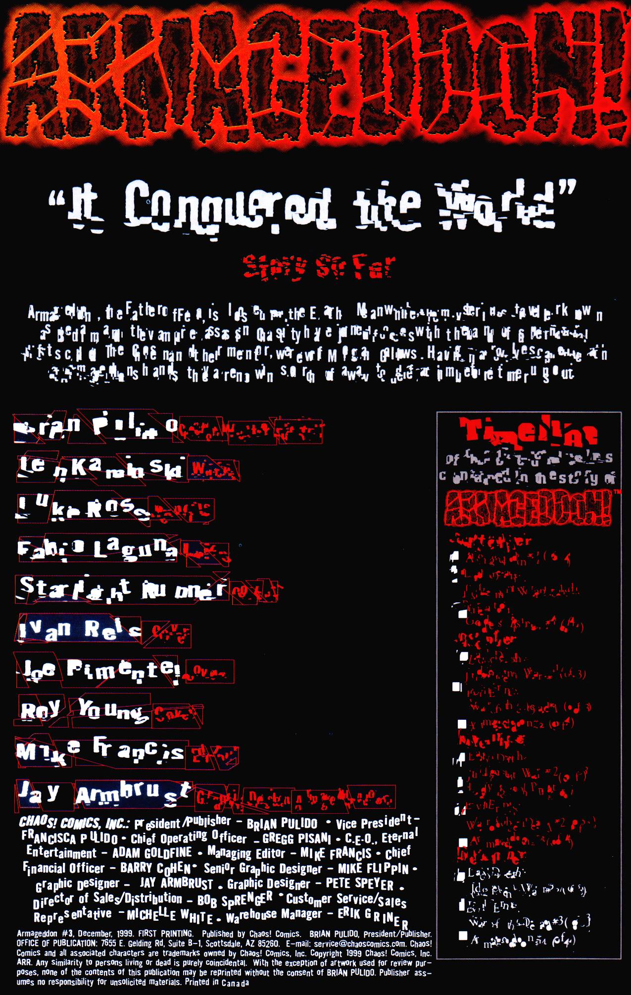 Read online Armageddon (1999) comic -  Issue #3 - 2