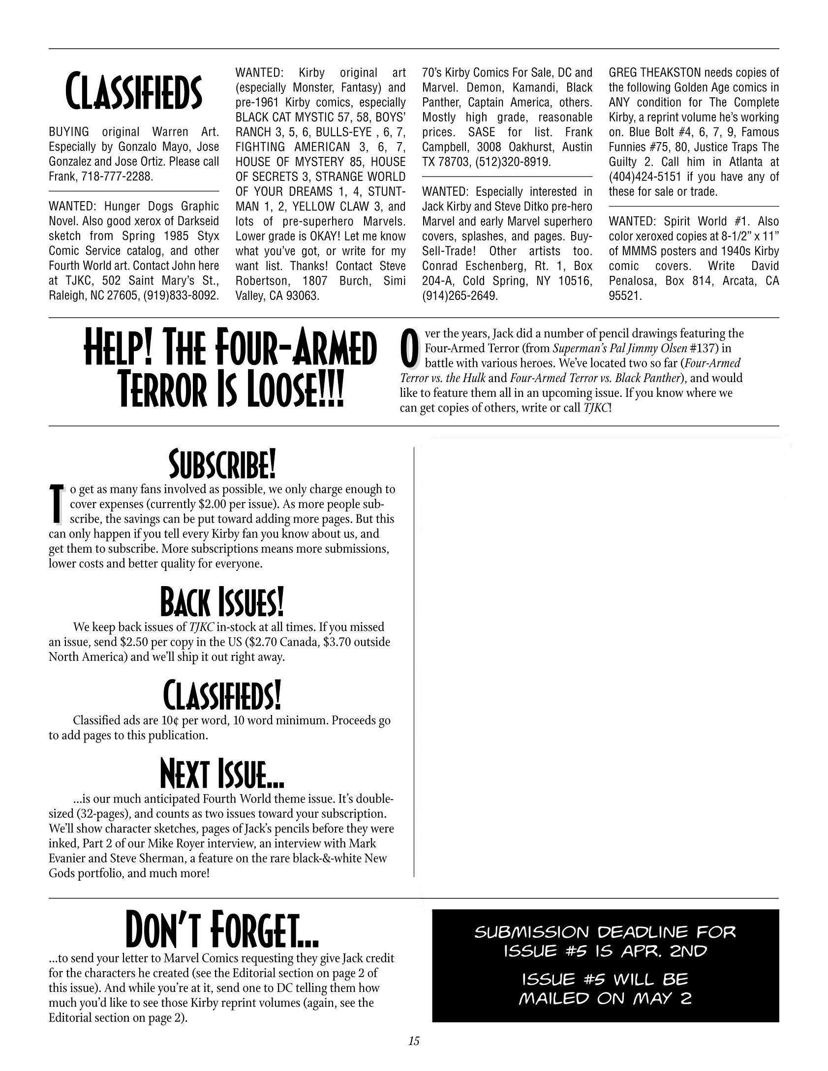 Read online The Jack Kirby Collector comic -  Issue #4 - 15