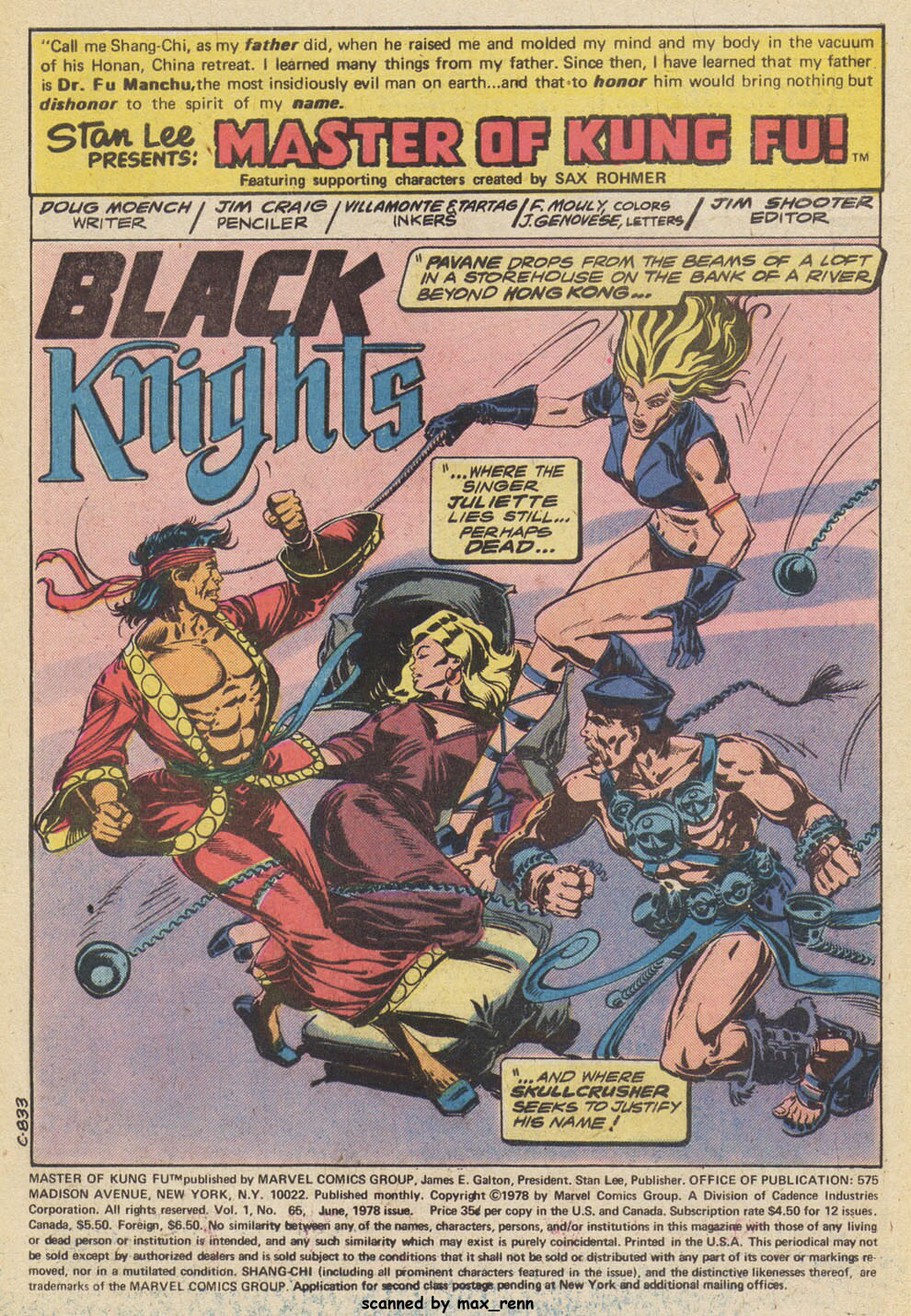 Read online Master of Kung Fu (1974) comic -  Issue #65 - 2